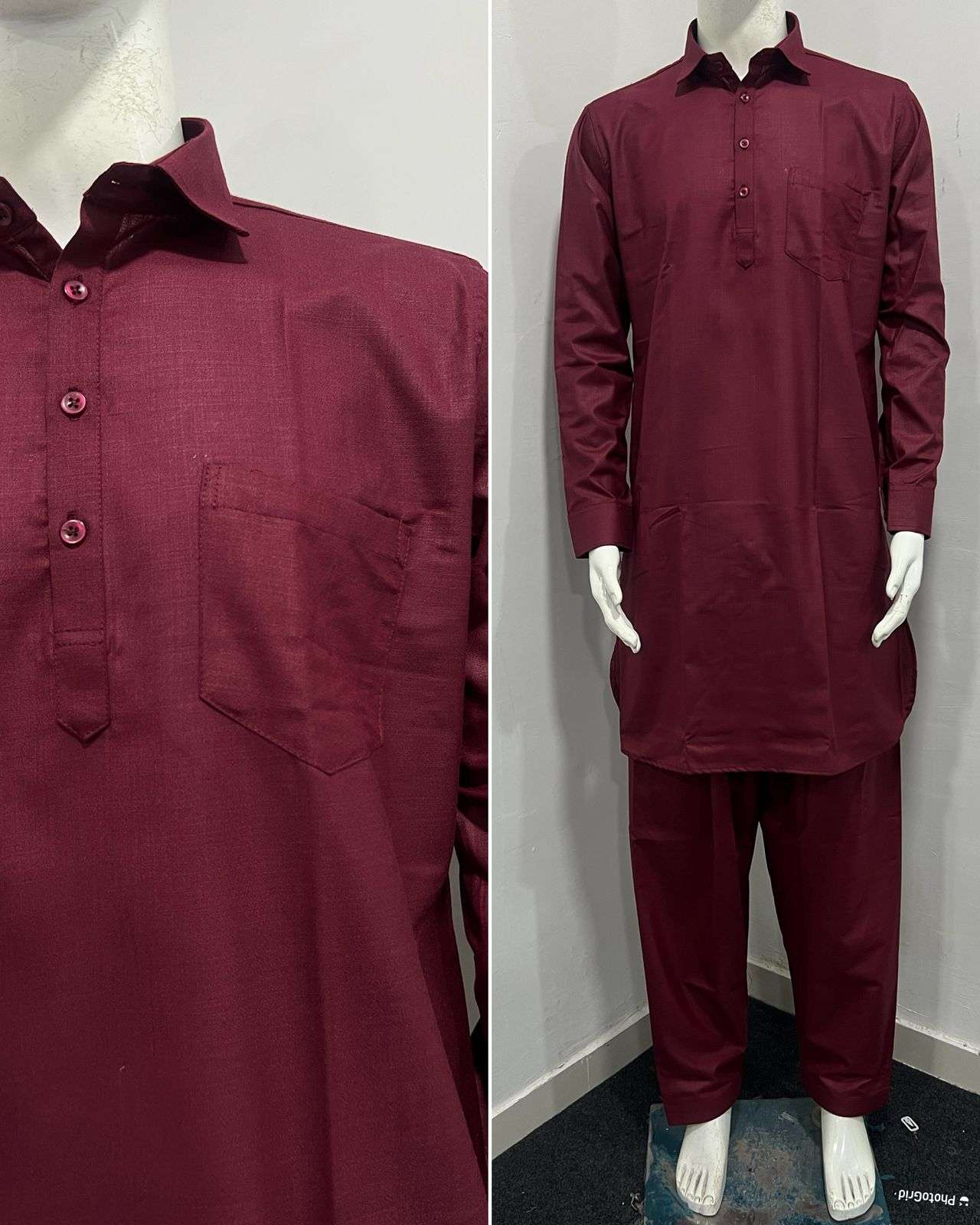 INLI PATHANI VOL 1 COTTON MENS WEAR KURTA WITH BOTTOM PAIR 