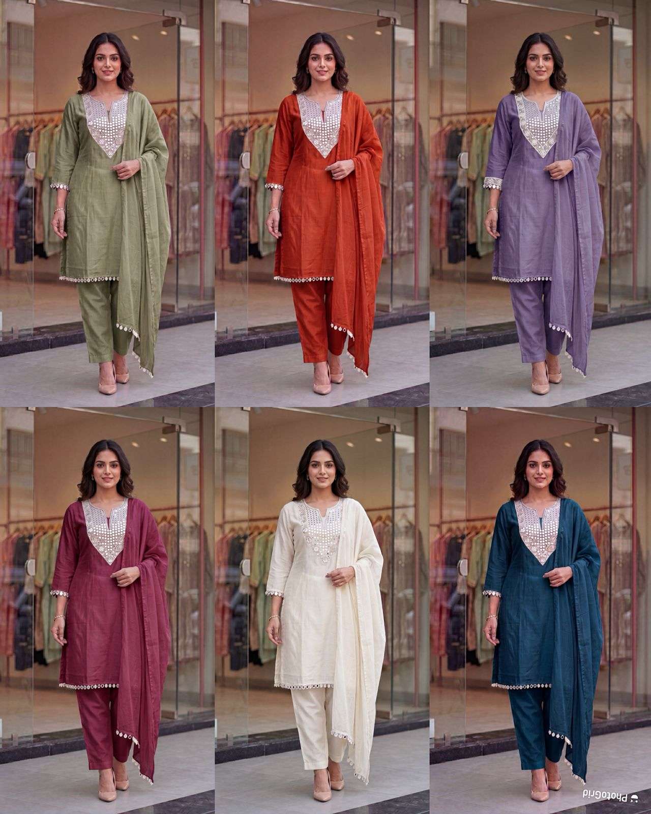 INLI PINTEREST PREMIUM VOL 3 SILK FANCY WORKS STYLE LADIES 3PCS SET COLLECTION 