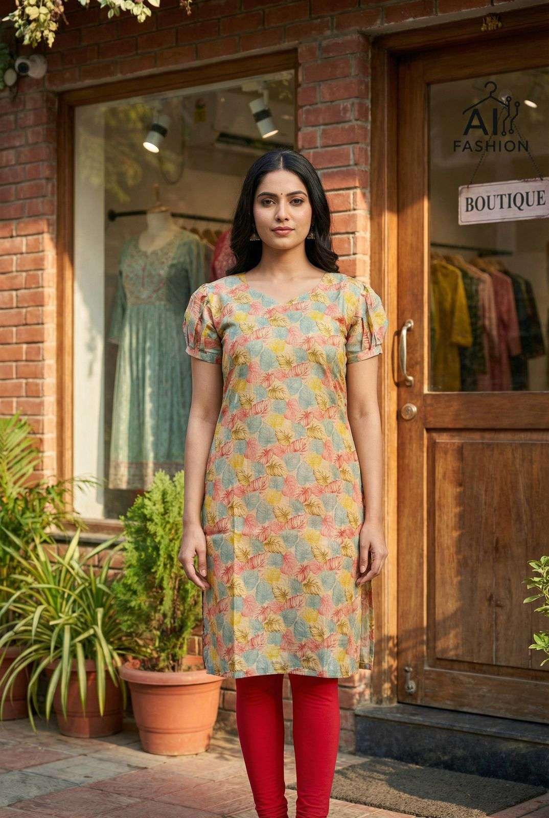 INLI RASHMIKA SILK PRINTED FANCY SUMMER WEAR LADIES KURTIS 