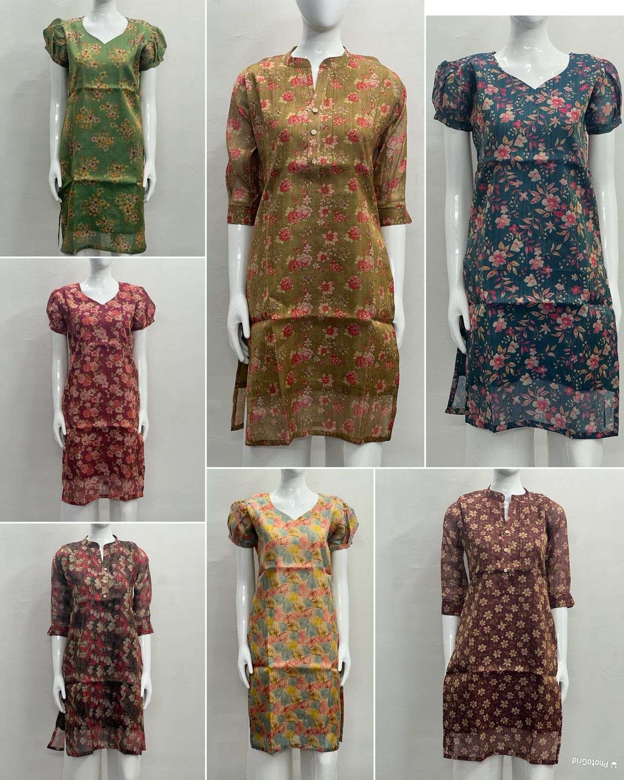 INLI RASHMIKA SILK PRINTED FANCY SUMMER WEAR LADIES KURTIS 