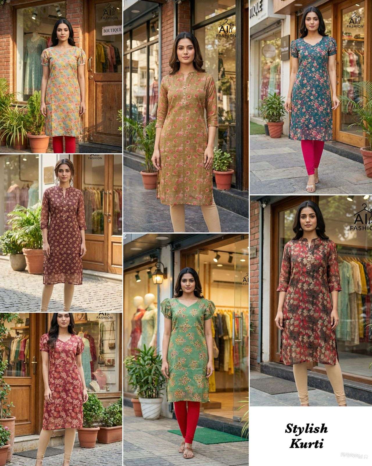 INLI RASHMIKA SILK PRINTED FANCY SUMMER WEAR LADIES KURTIS 