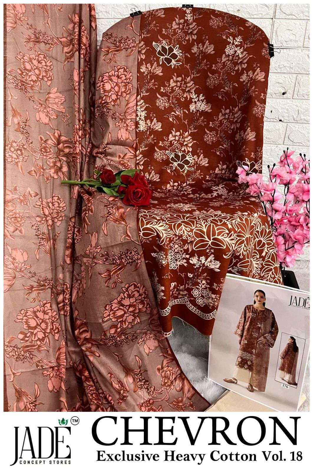 JADE CHEVRON EXCLUSIVE HEAVY COTTON VOL 18 DIGITAL PRINT COTTON SALWAR SUIT