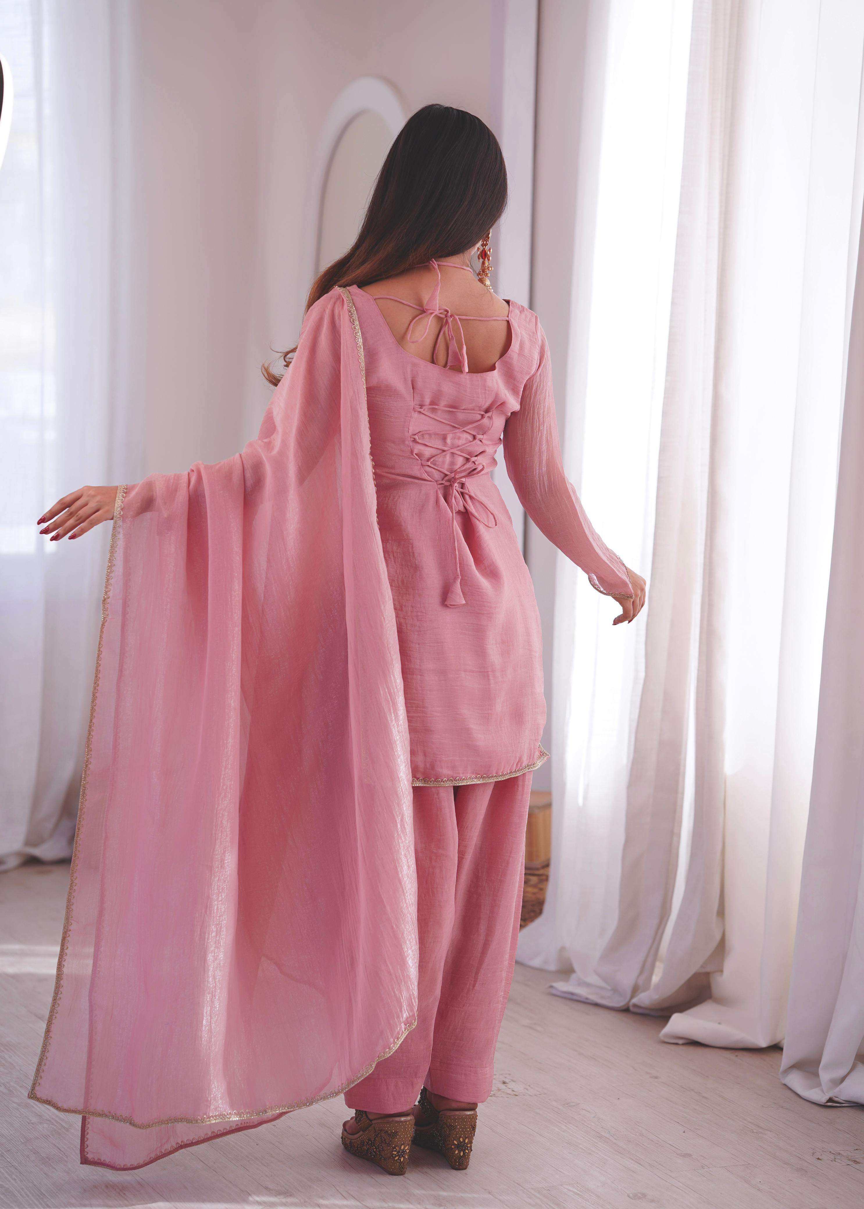 JF 045 SILK PREETY LOOK DESIGNER LADIES PARTY WEAR LADIES SUIT