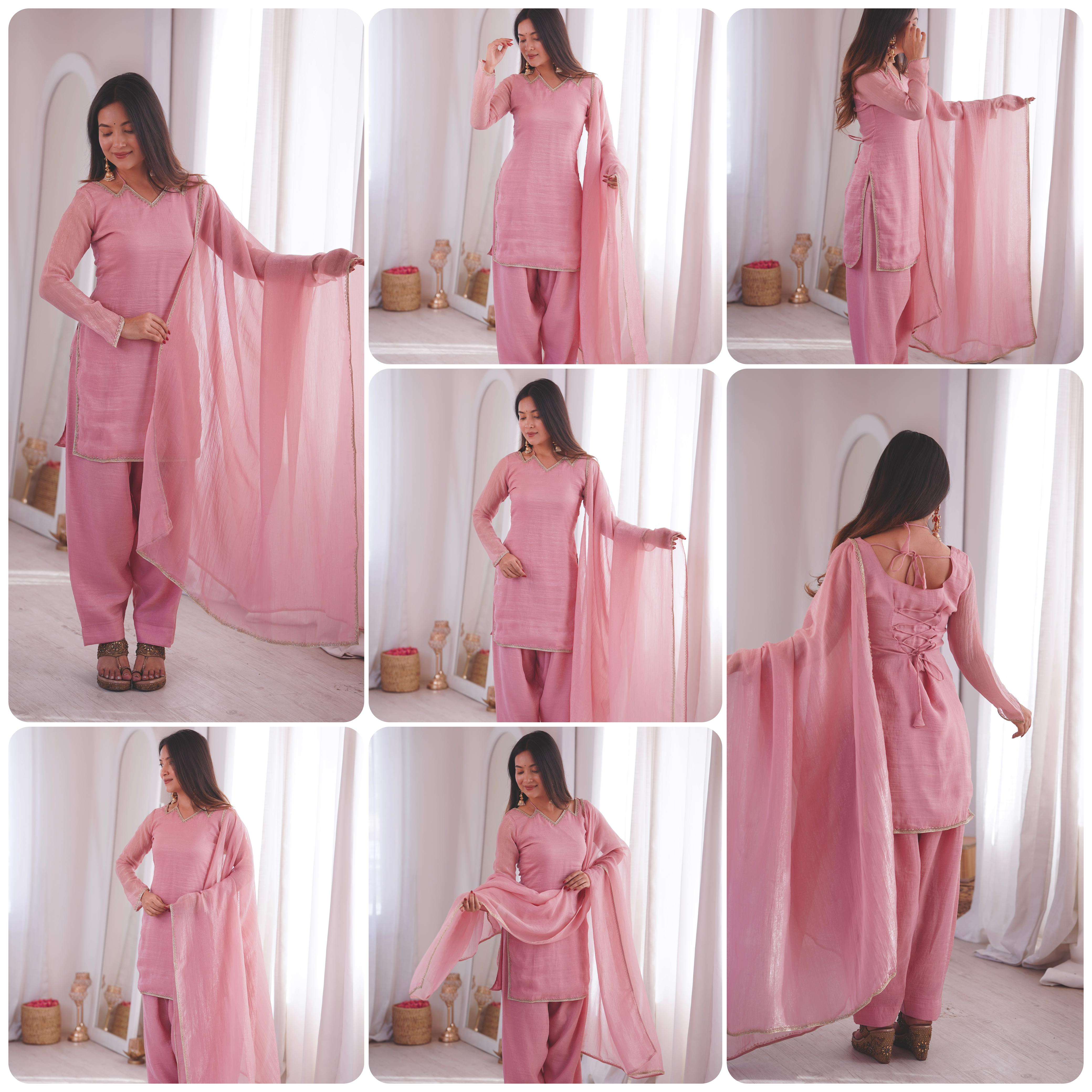JF 045 SILK PREETY LOOK DESIGNER LADIES PARTY WEAR LADIES SUIT
