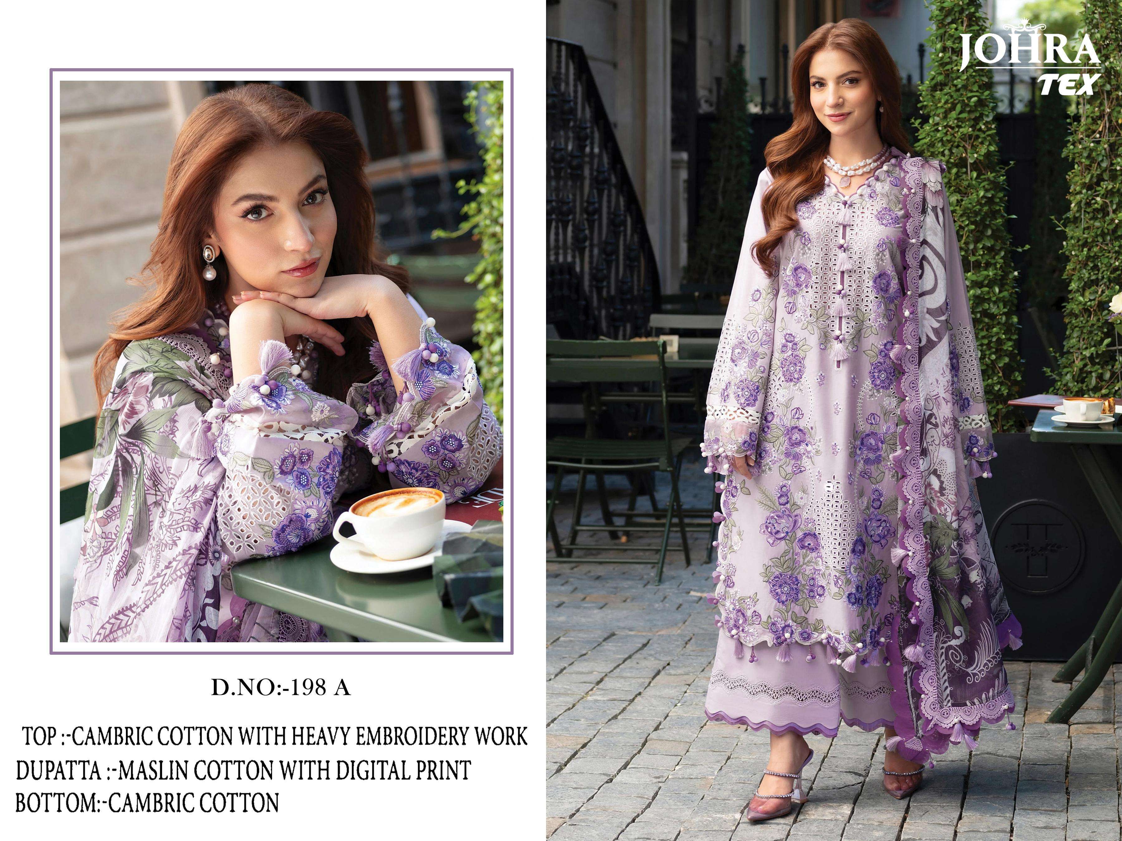 JT 198 COTTON WITH HEAVY EMBROIDERY WORK PAKISTANI SUIT