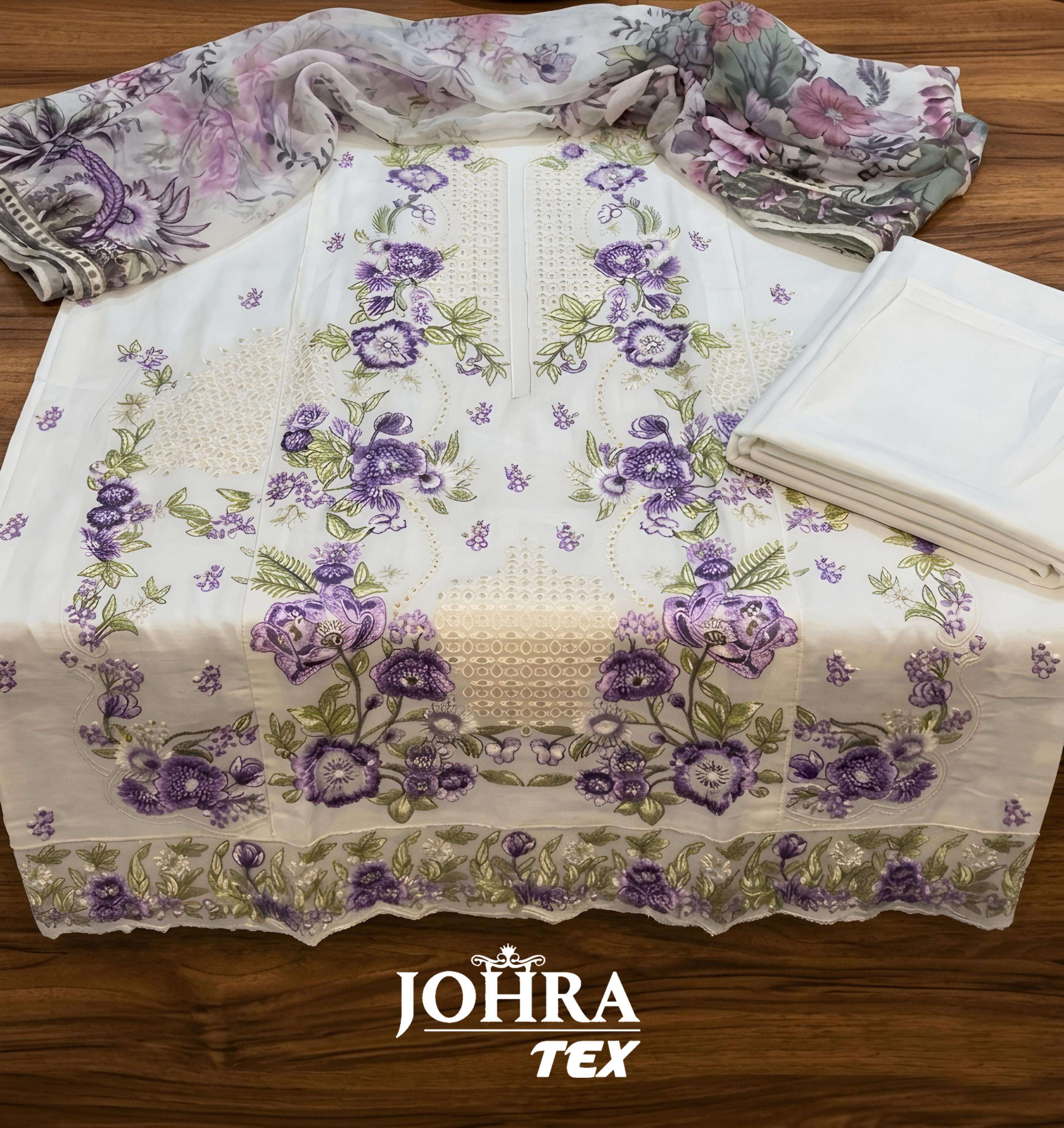 JT 198 COTTON WITH HEAVY EMBROIDERY WORK PAKISTANI SUIT