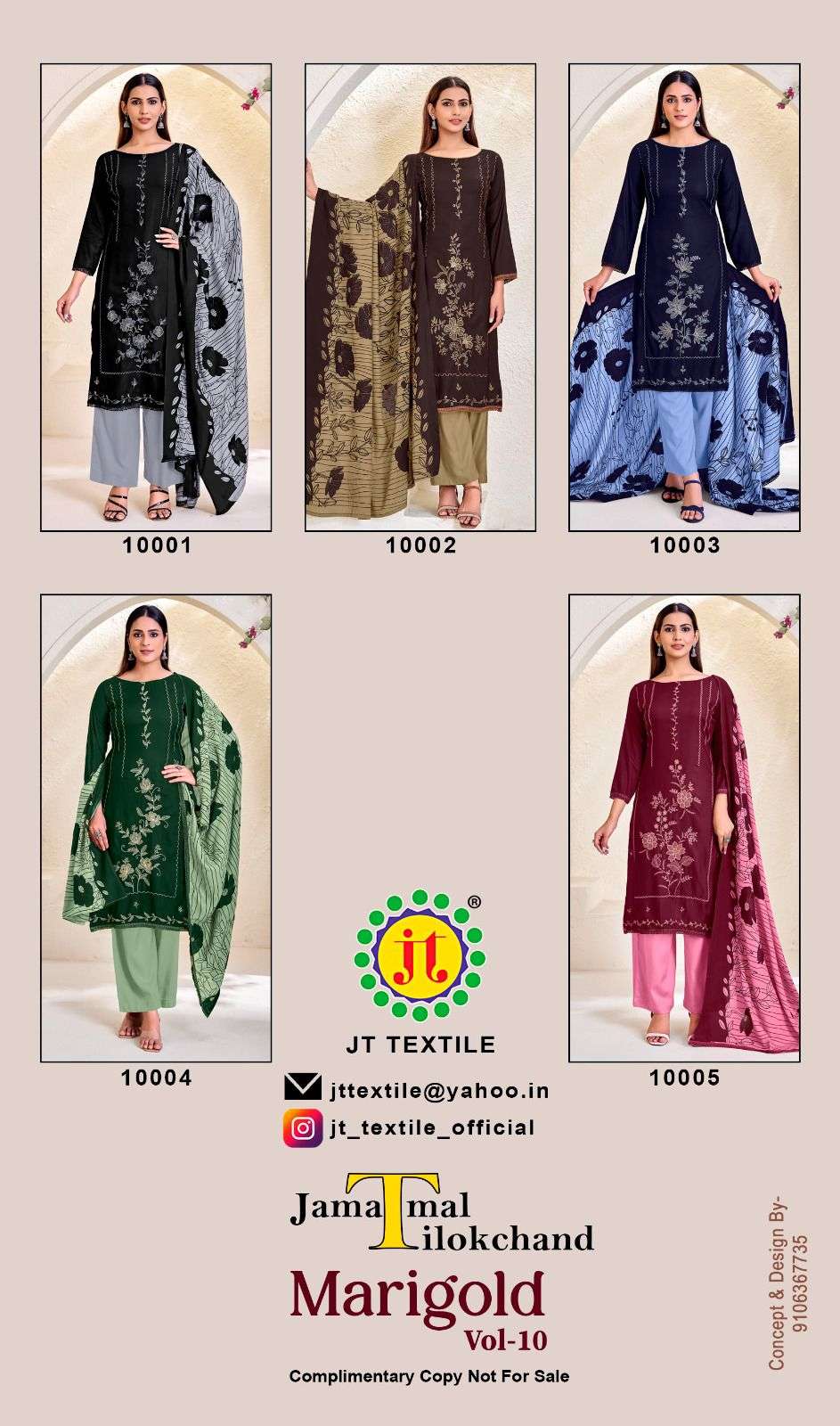 JT MARIGOLD VOL 10 RAYON FANCY WORKS SUIT