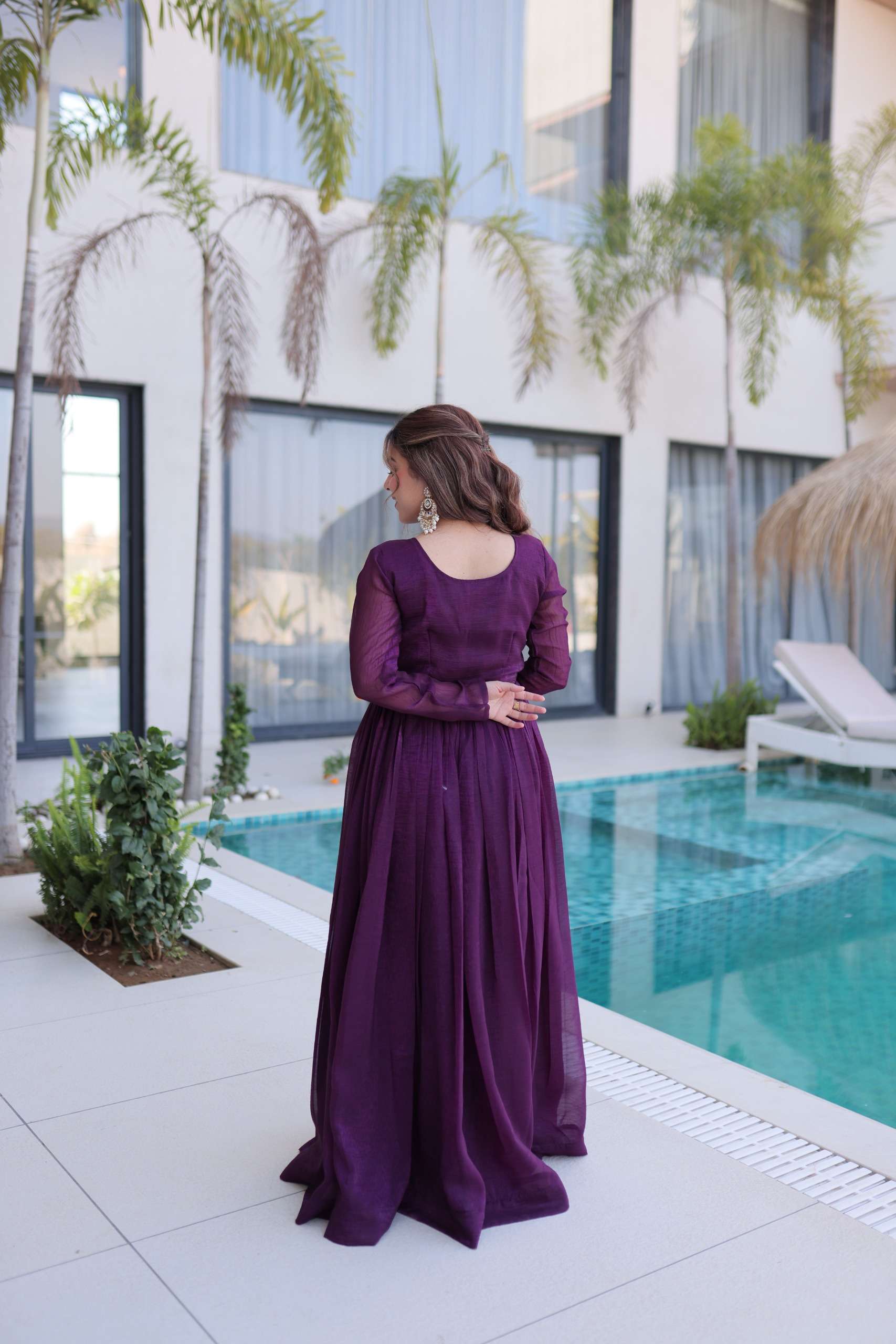 KA 1222 SILK DESIGNER READY MADE PARTY WEAR GOWN DRESS