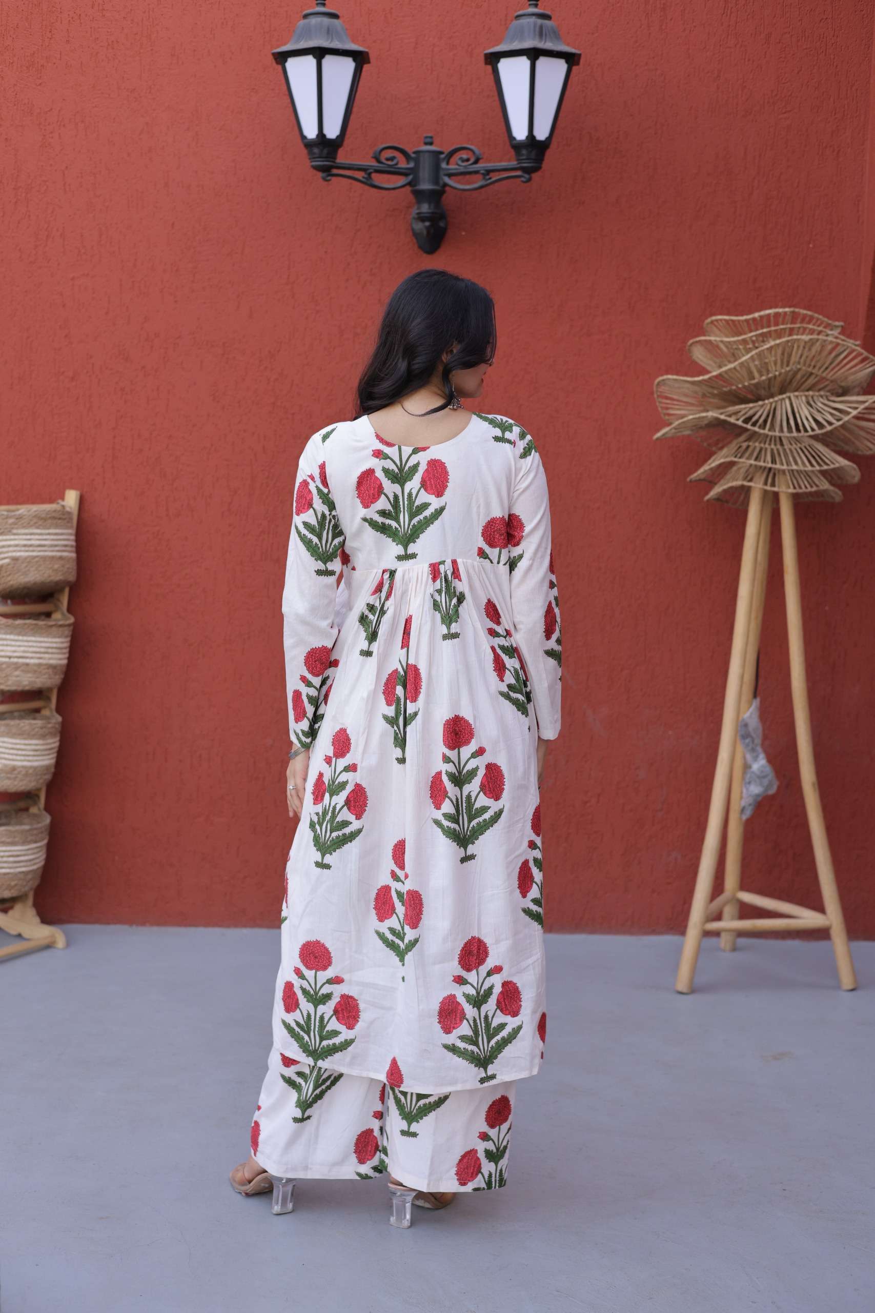 KA 1250 COTTON PRINTED FANCY SUMMER WEAR LADIES KURTI WITH BOTTOM PAIR 