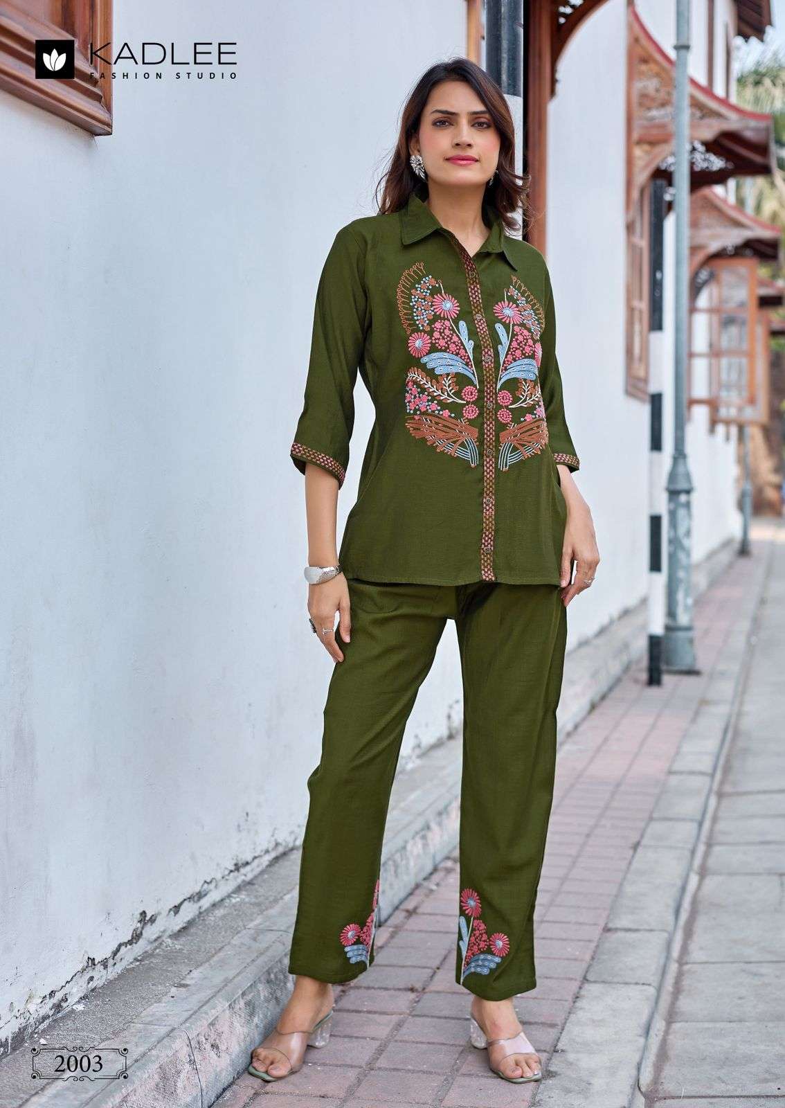 KADLEE FASHION DREAM GIRL VISCOSE FANCY WORKS LADIES KURTI WITH BOTTOM PAIR 