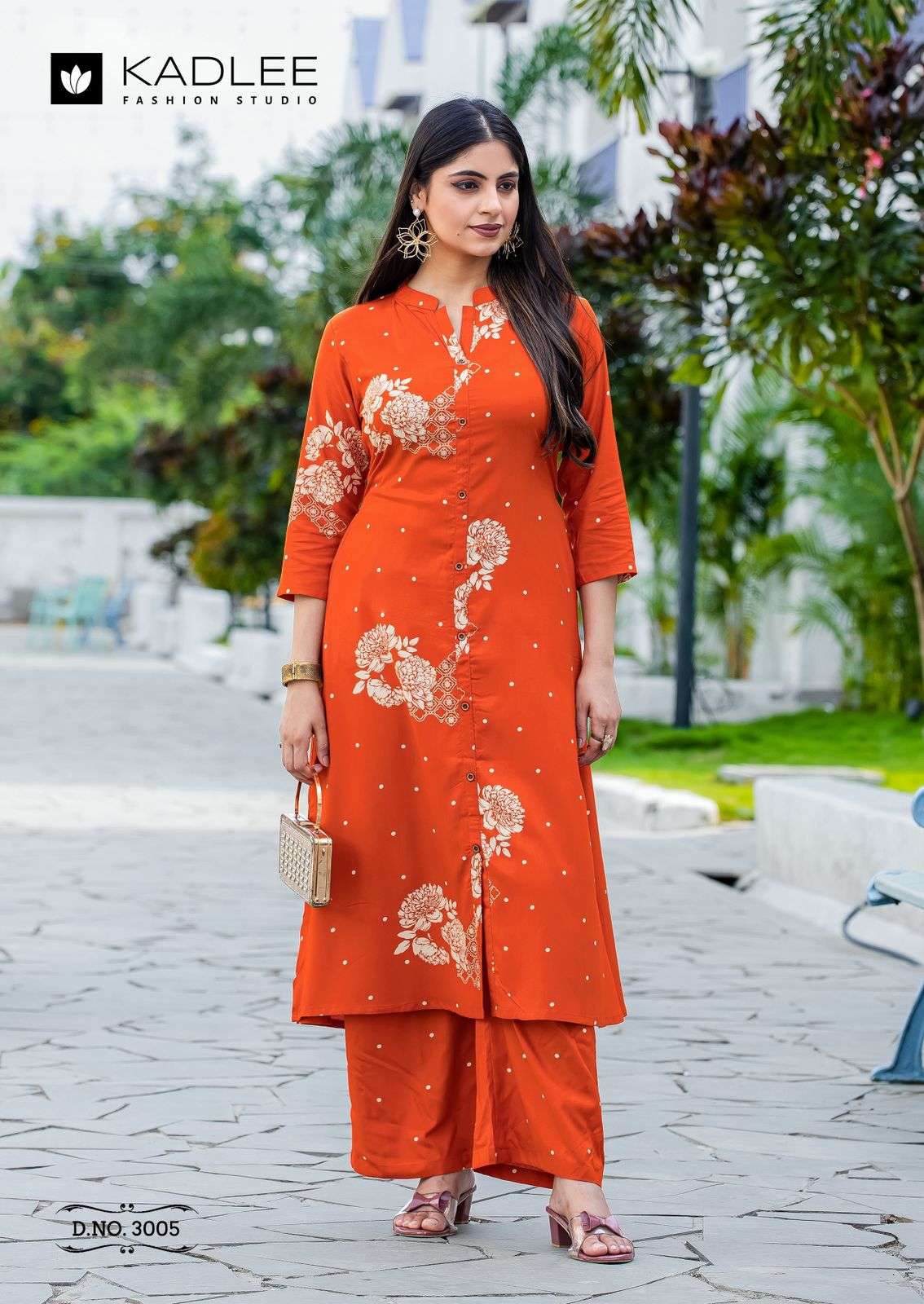 KADLEE FASHION KARNAEE RAYON PRINT A LINE STYLE KURTI WITH BOTTOM PAIR 
