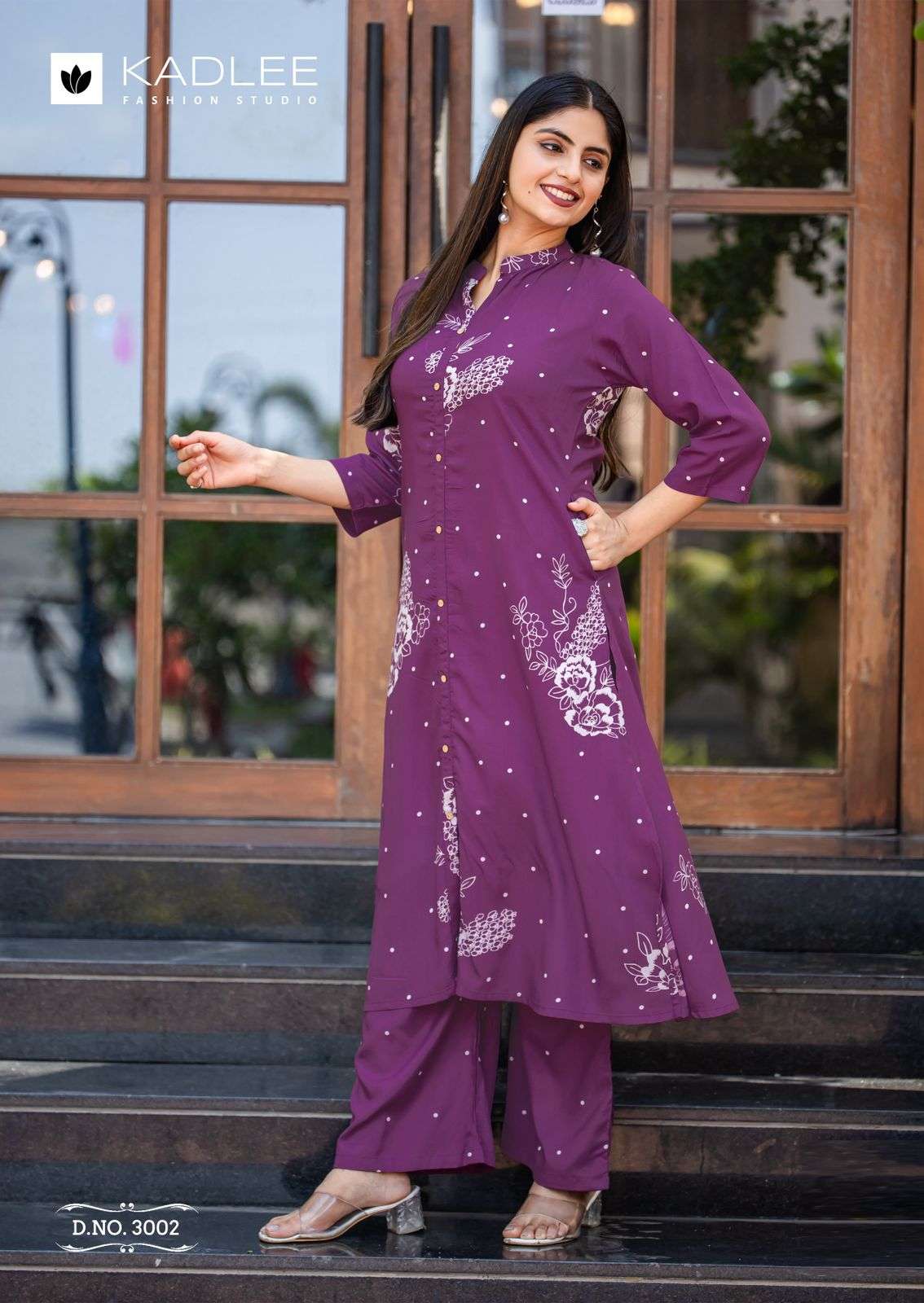 KADLEE FASHION KARNAEE RAYON PRINT A LINE STYLE KURTI WITH BOTTOM PAIR 