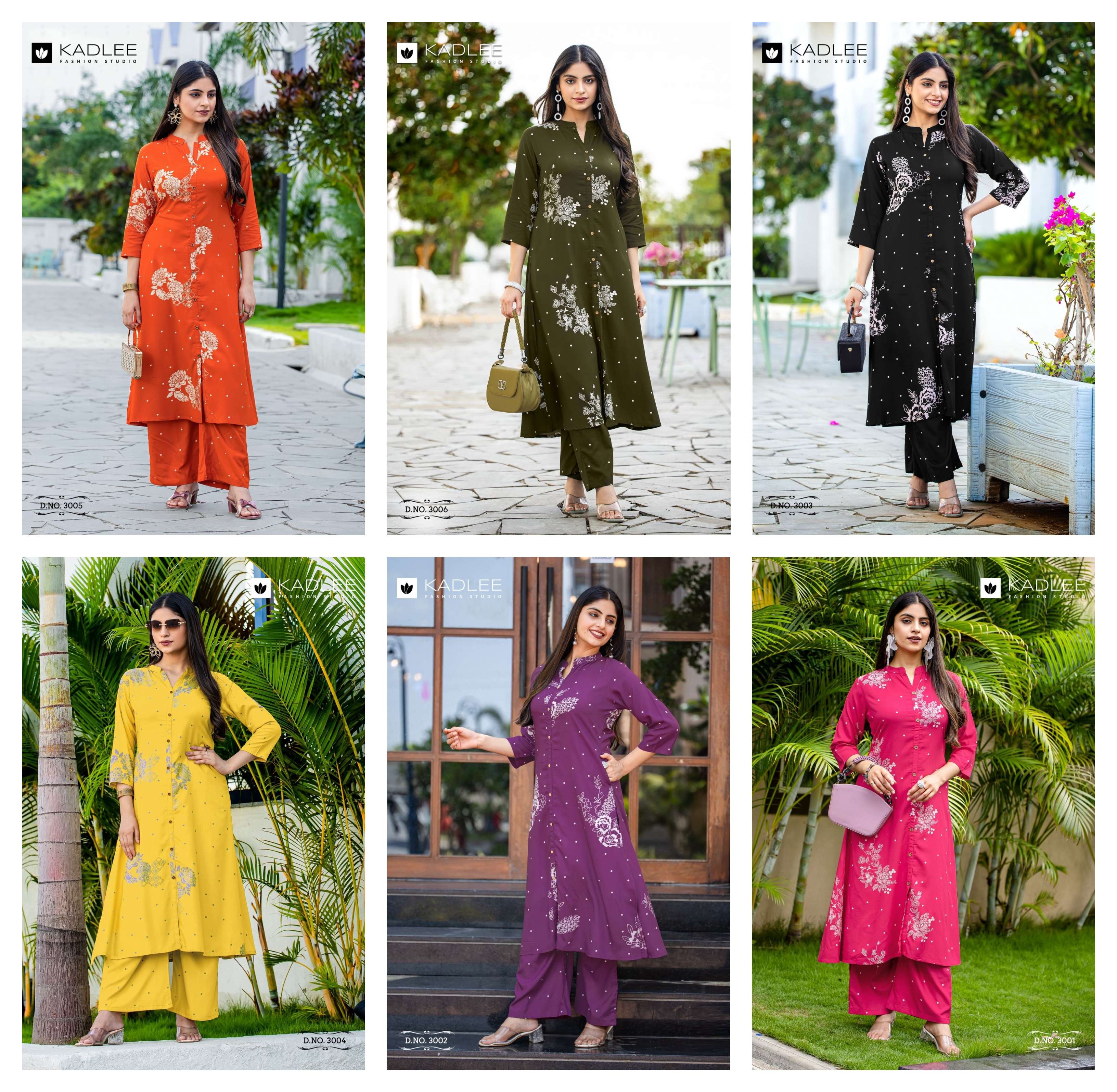 KADLEE FASHION KARNAEE RAYON PRINT A LINE STYLE KURTI WITH BOTTOM PAIR 