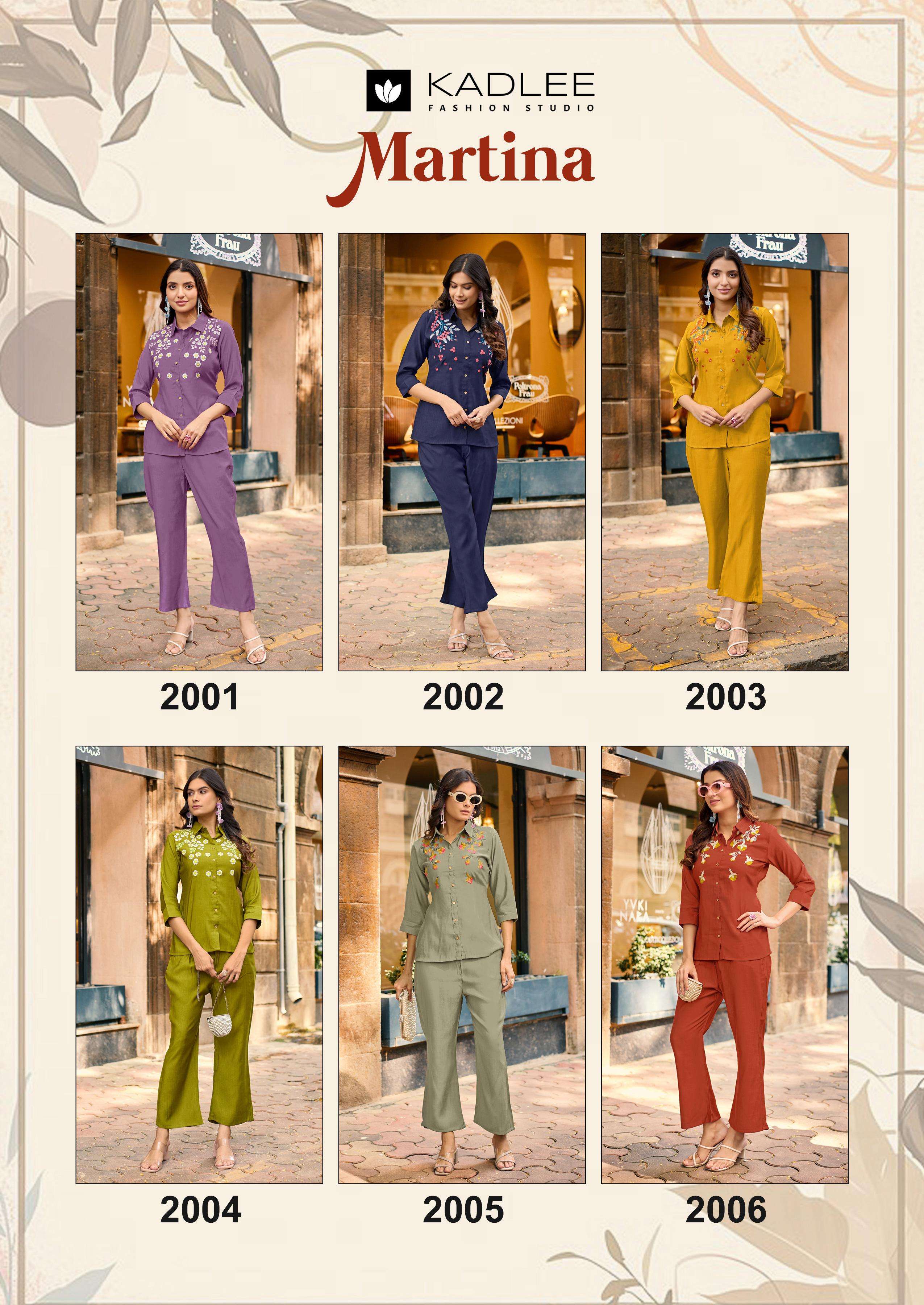 KADLEE FASHION MARTINA VISCOSE FANCY WORKS LADIES CO-ORD SET
