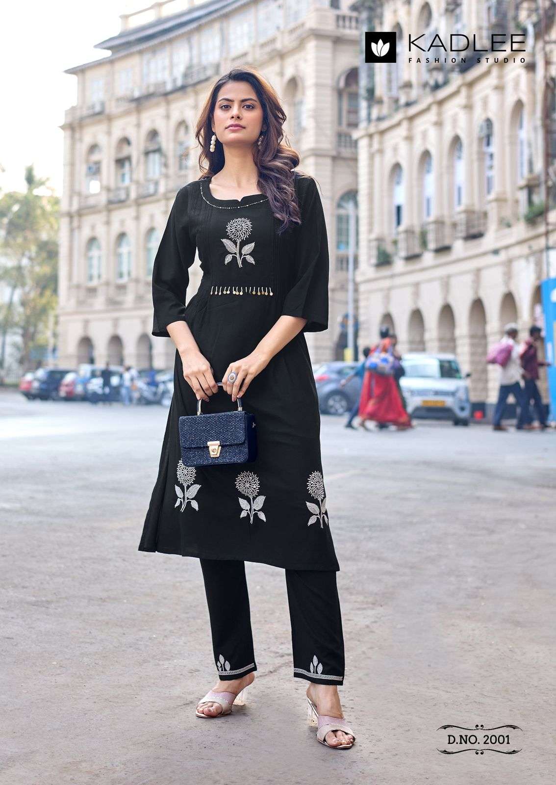KADLEE FASHION QUEEN RAYON FANCY WORKS KURTI WITH BOTTOM PAIR 