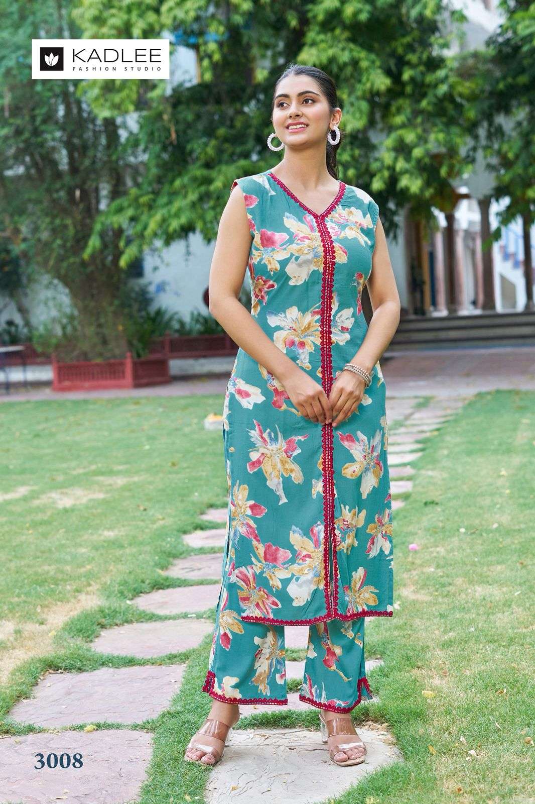 KADLEE FASHION SAAVI VOL 2 RAYON PRINT FANCY LADIES KURTI WITH BOTTOM PAIR 