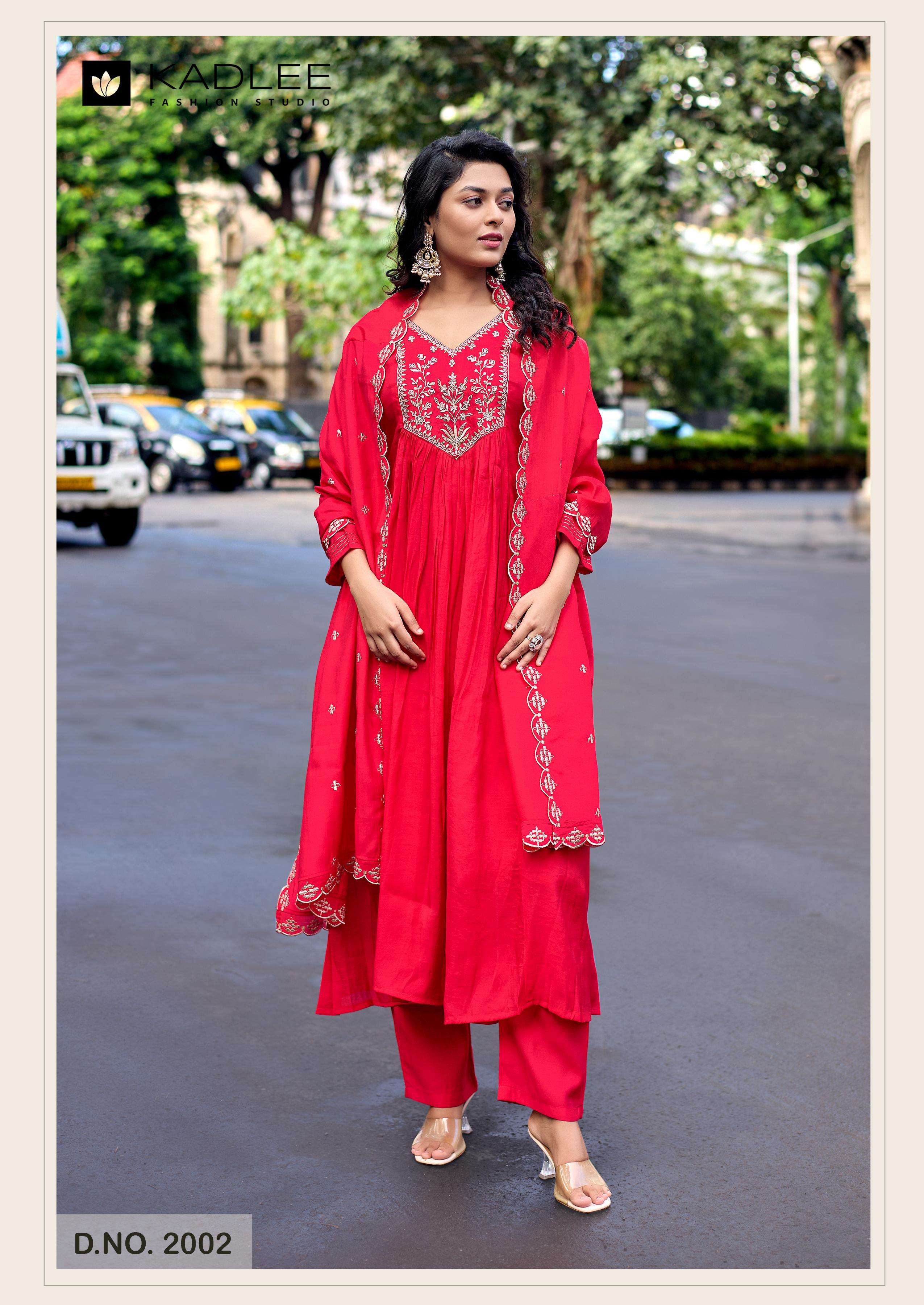 KADLEE FASHION SHEHNAZ SILK FANCY EMBROIDERY WORKS LADIES 3PCS SET COLLECTION