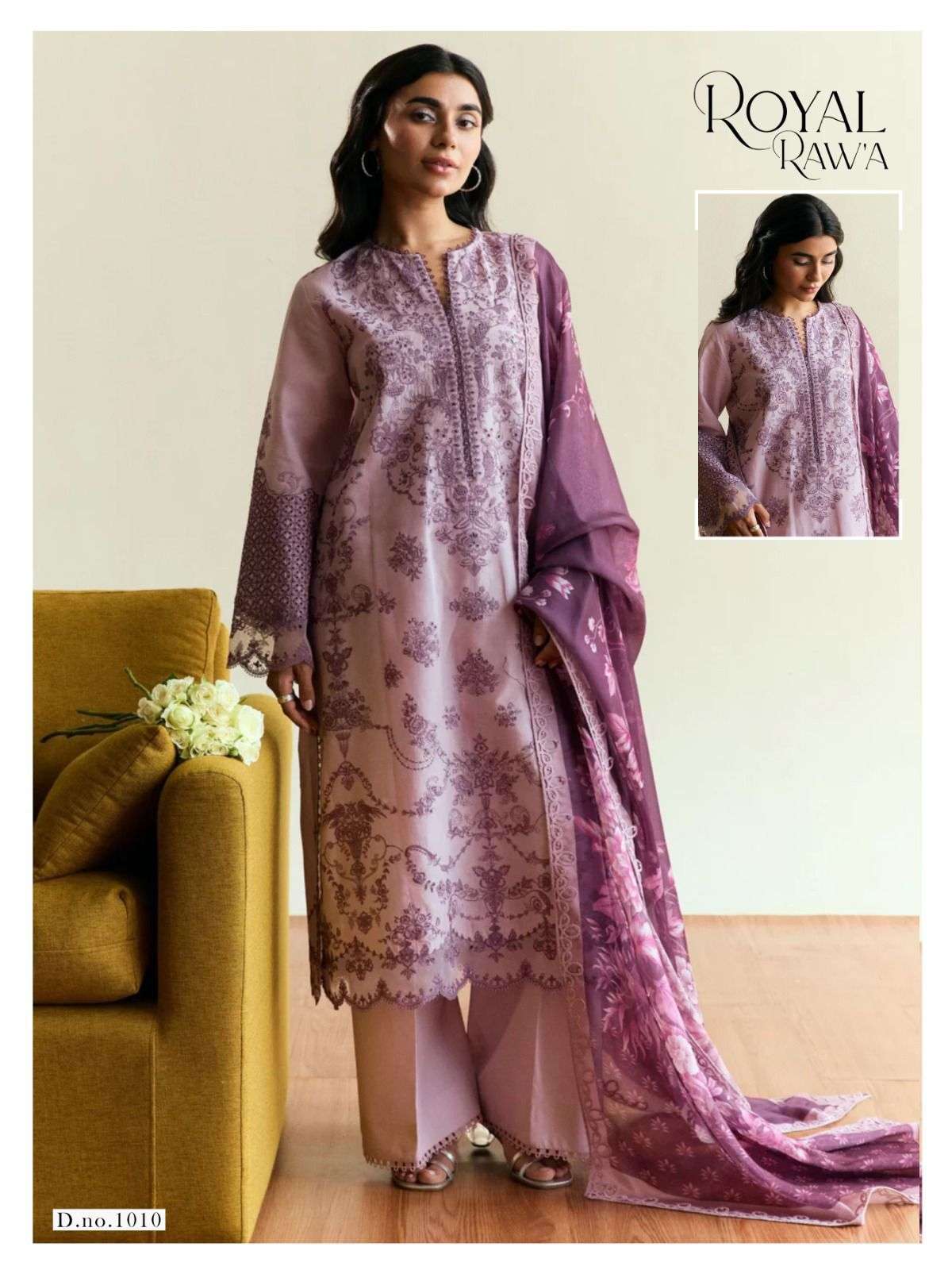KAF FABRIC ROYAL RAWA VOL 1 COTTON DIGITAL KARACHI PRINTS SALWAR SUIT