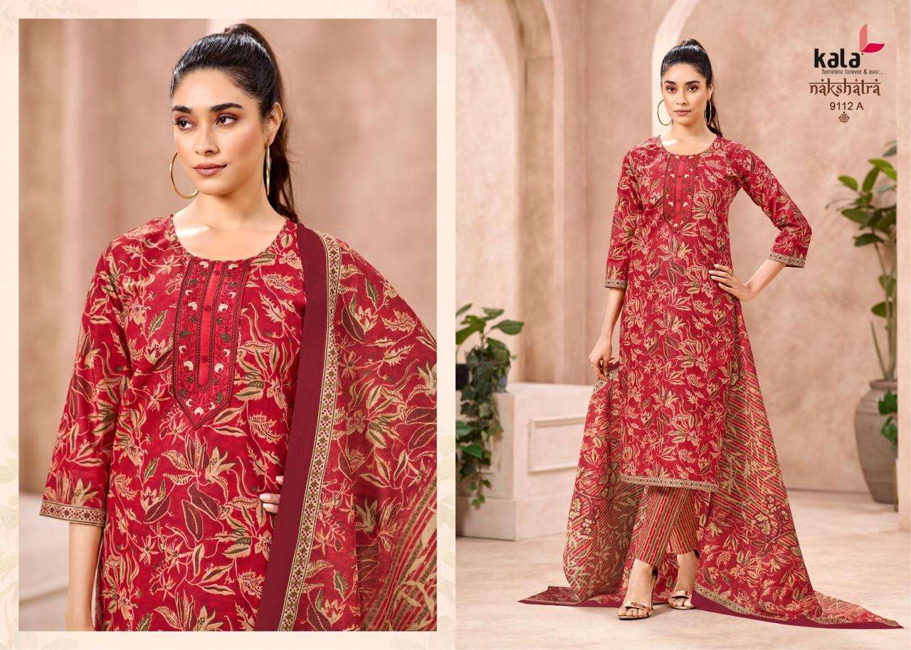 KALA FASHION NAKSHATRA VOL 5 COTTON PRINTED LADIES READY MADE SUIT	