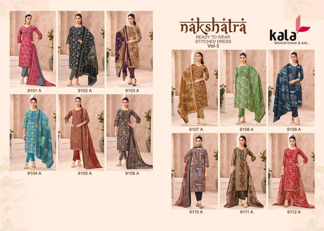KALA FASHION NAKSHATRA VOL 5 COTTON PRINTED LADIES READY MADE SUIT	