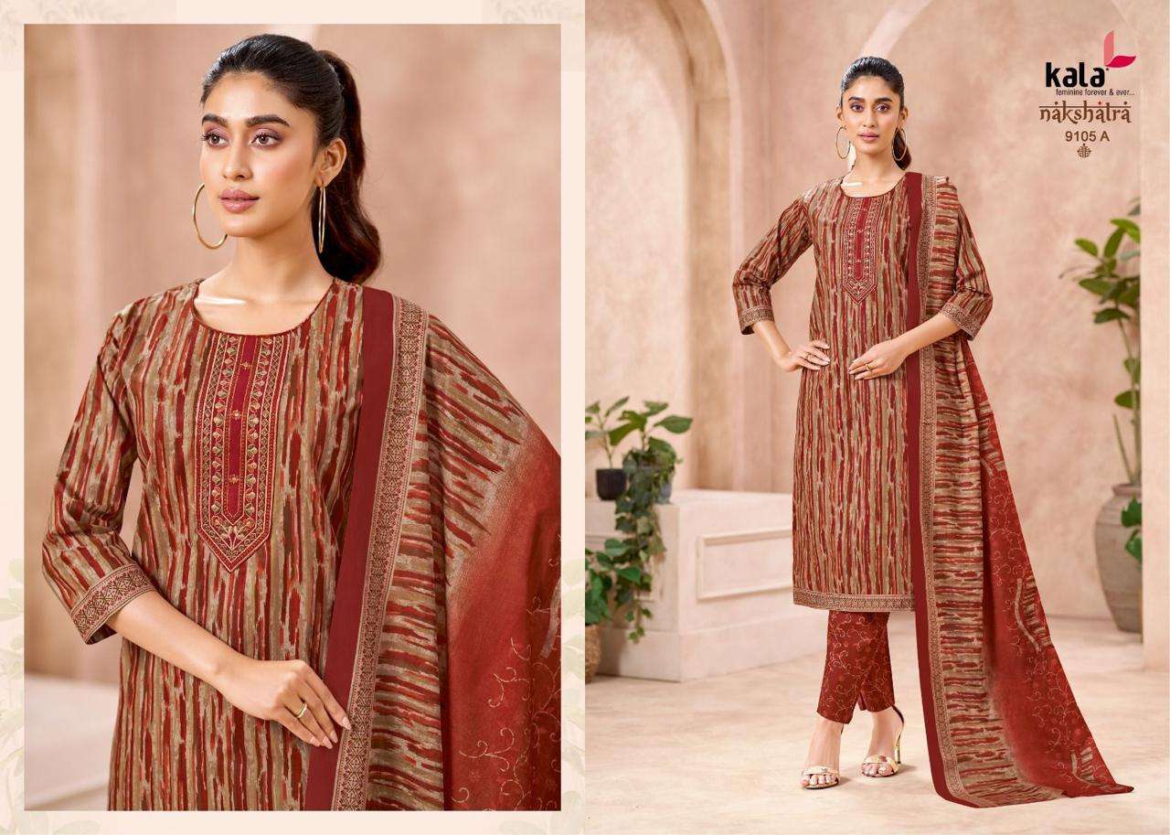 KALA FASHION NAKSHATRA VOL 5 COTTON PRINTED LADIES READY MADE SUIT	