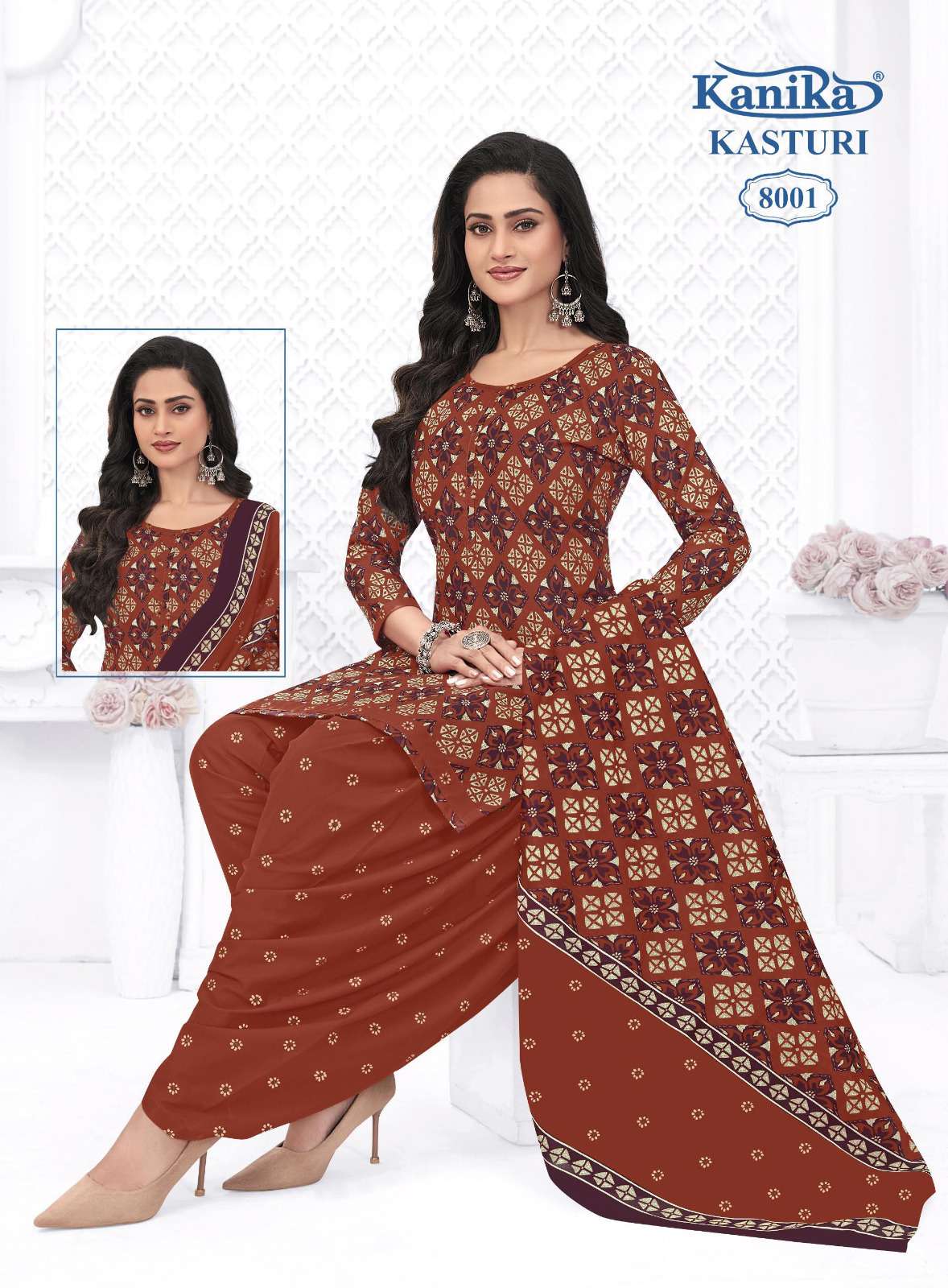 KANIKA KASTURI VOL 8 COTTON PRINTED READY MADE PATIYALA SUIT