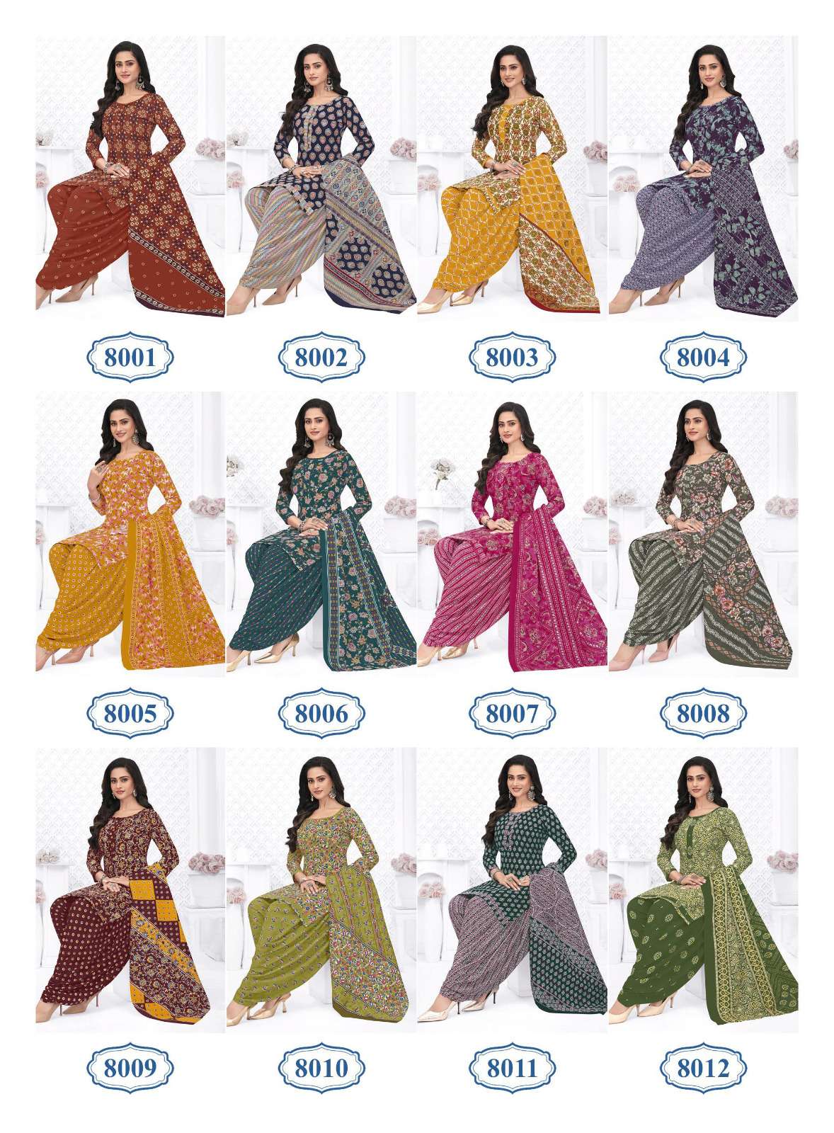 KANIKA KASTURI VOL 8 COTTON PRINTED READY MADE PATIYALA SUIT