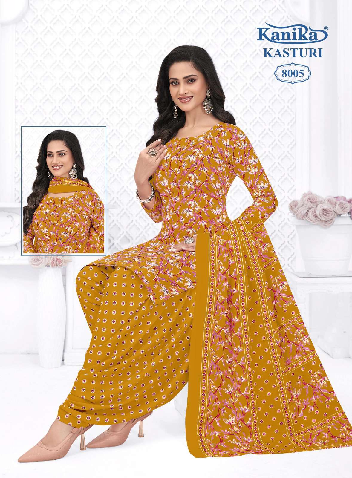 KANIKA KASTURI VOL 8 COTTON PRINTED READY MADE PATIYALA SUIT
