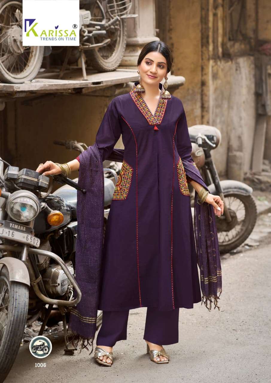 KARISSA KASHMIRA COTTON PREETY LOOKS DESIGNER LADIES 3PCS SET COLLECTION 