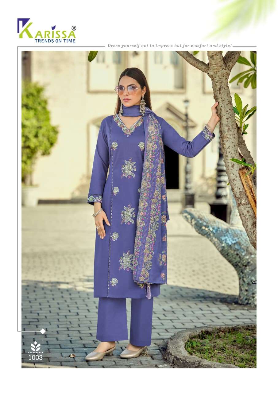 KARISSA SOFIA COTTON FANCY EMBROIDERY WORKS LADIES 3PCS SET COLLECTION 