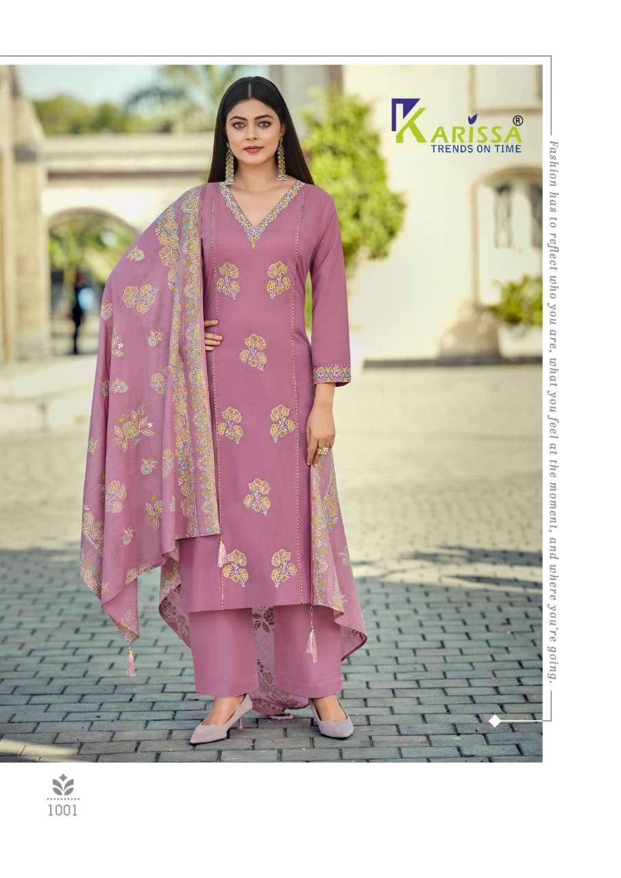 KARISSA SOFIA COTTON FANCY EMBROIDERY WORKS LADIES 3PCS SET COLLECTION 