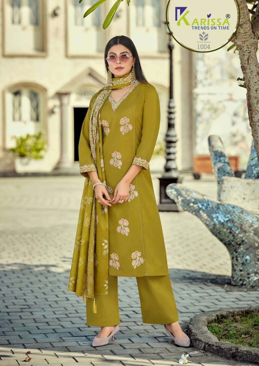 KARISSA SOFIA COTTON FANCY EMBROIDERY WORKS LADIES 3PCS SET COLLECTION 