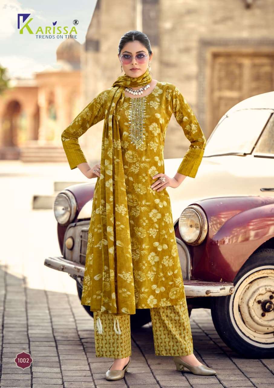 KARISSA SUMMER VIBES COTTON PRINTED FANCY SUMMER WEAR LADIES 3PCS SET COLLECTION 