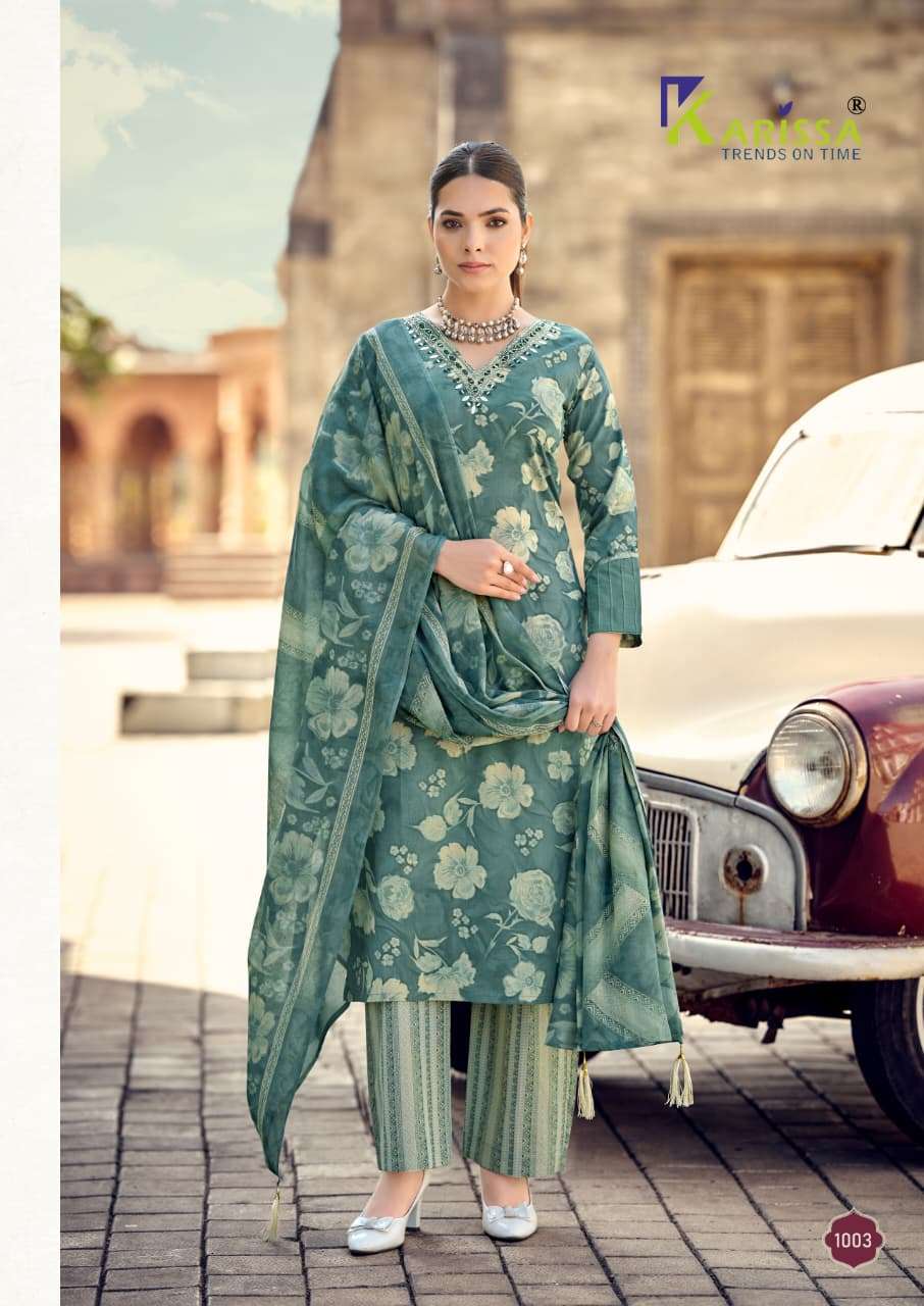 KARISSA SUMMER VIBES COTTON PRINTED FANCY SUMMER WEAR LADIES 3PCS SET COLLECTION 