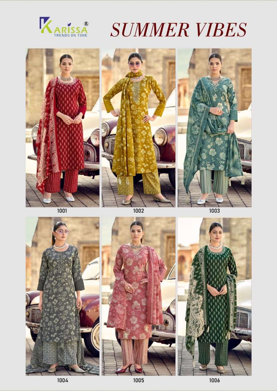 KARISSA SUMMER VIBES COTTON PRINTED FANCY SUMMER WEAR LADIES 3PCS SET COLLECTION 