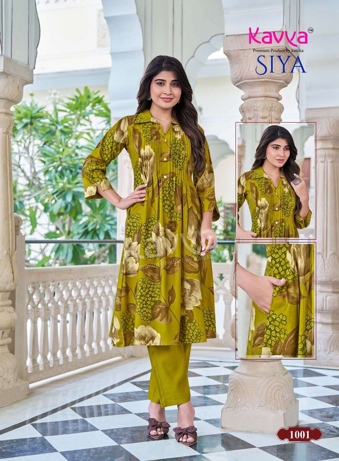 KAVYA SIYA VOL 1 FANCY PRINTED KURTI WITH BOTTOM PAIR 