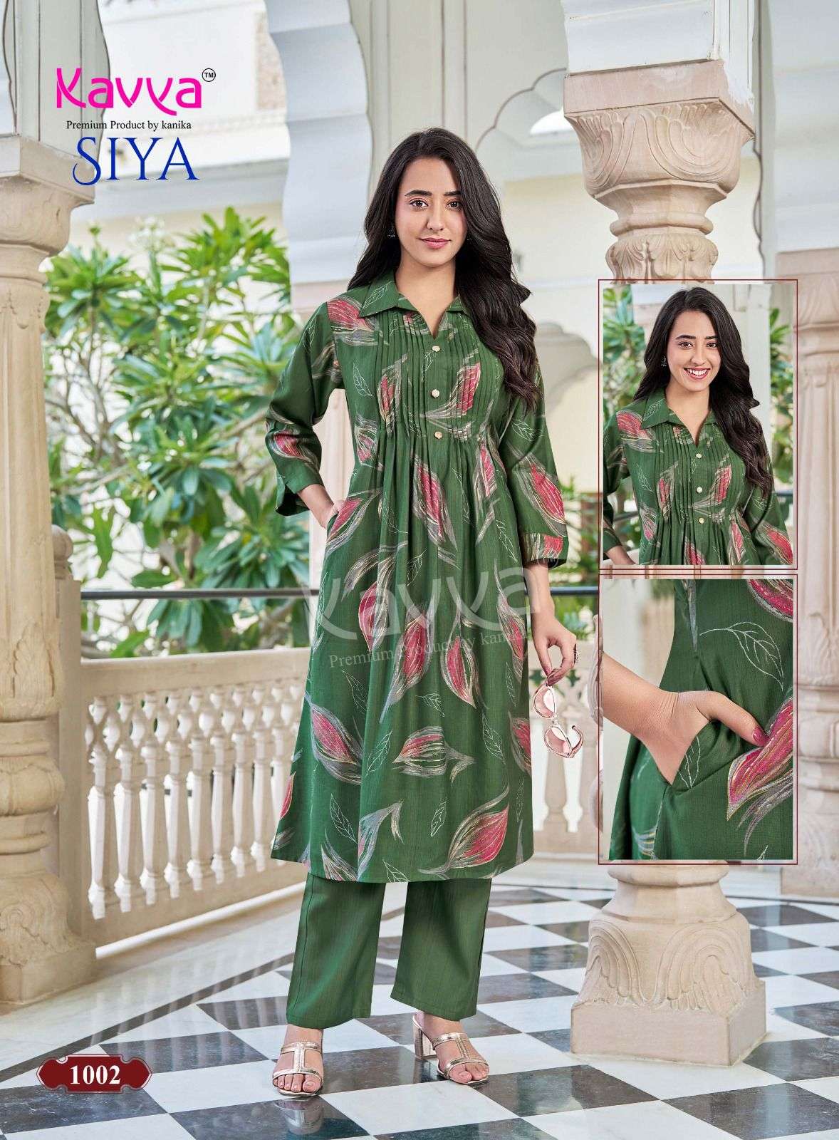 KAVYA SIYA VOL 1 FANCY PRINTED KURTI WITH BOTTOM PAIR 