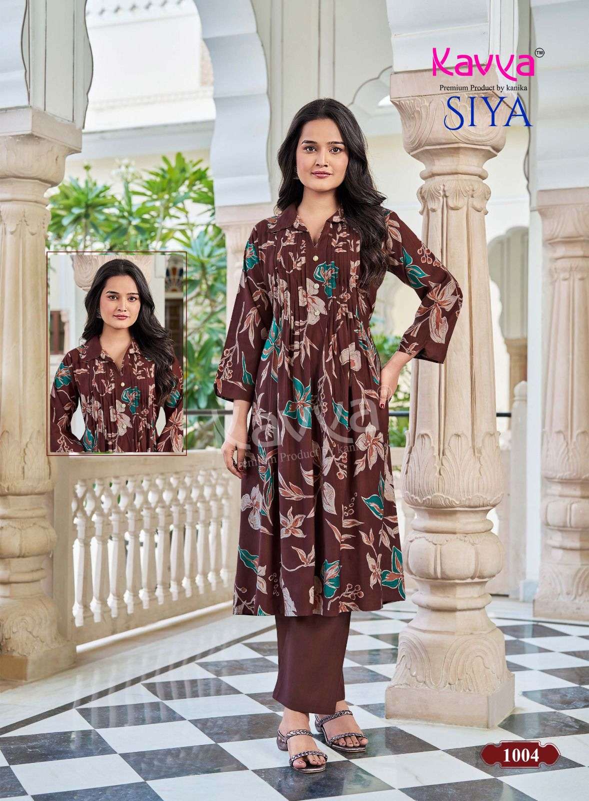 KAVYA SIYA VOL 1 FANCY PRINTED KURTI WITH BOTTOM PAIR 