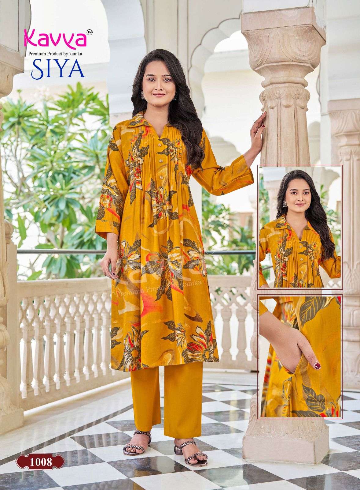 KAVYA SIYA VOL 1 FANCY PRINTED KURTI WITH BOTTOM PAIR 