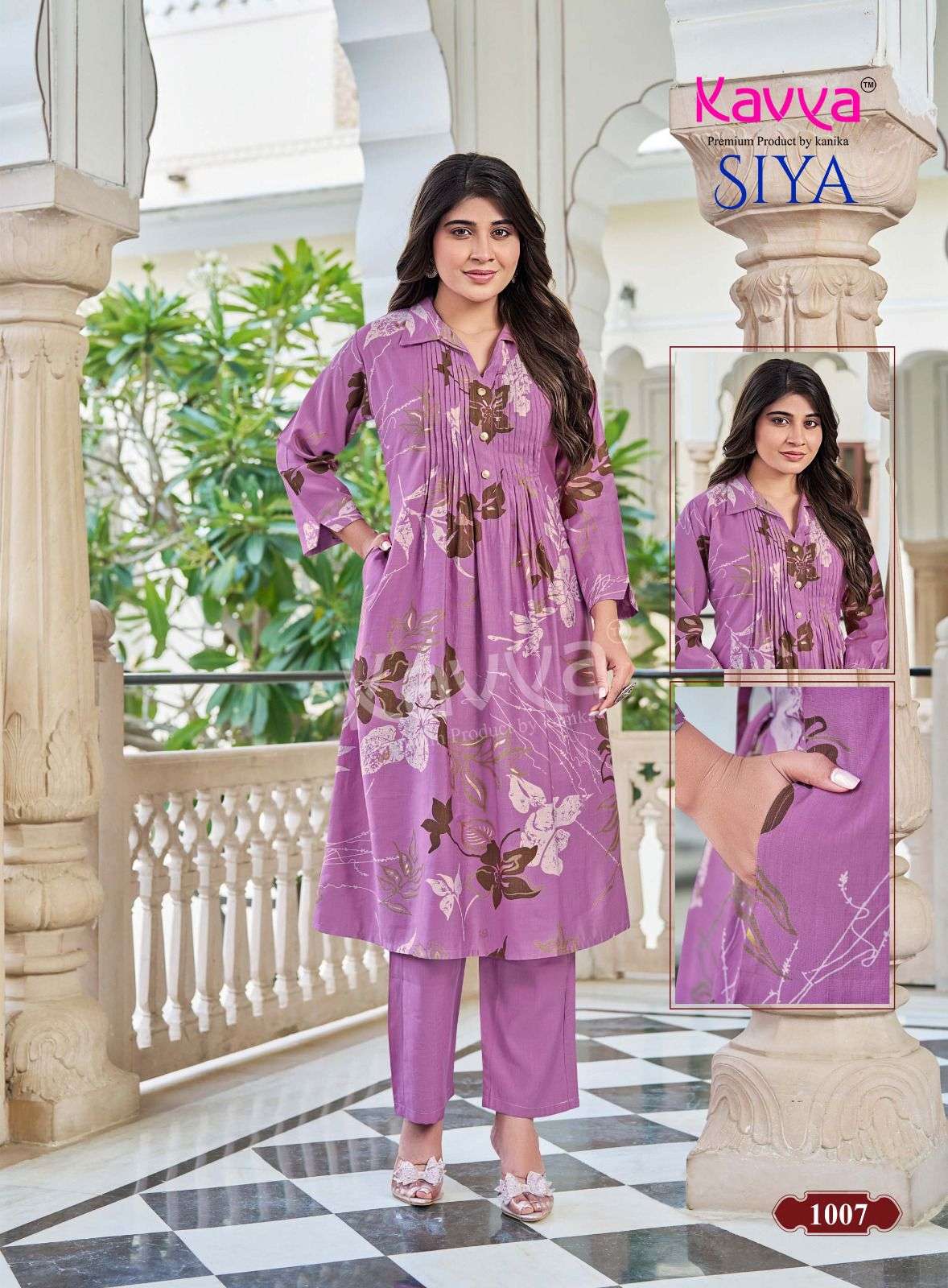 KAVYA SIYA VOL 1 FANCY PRINTED KURTI WITH BOTTOM PAIR 