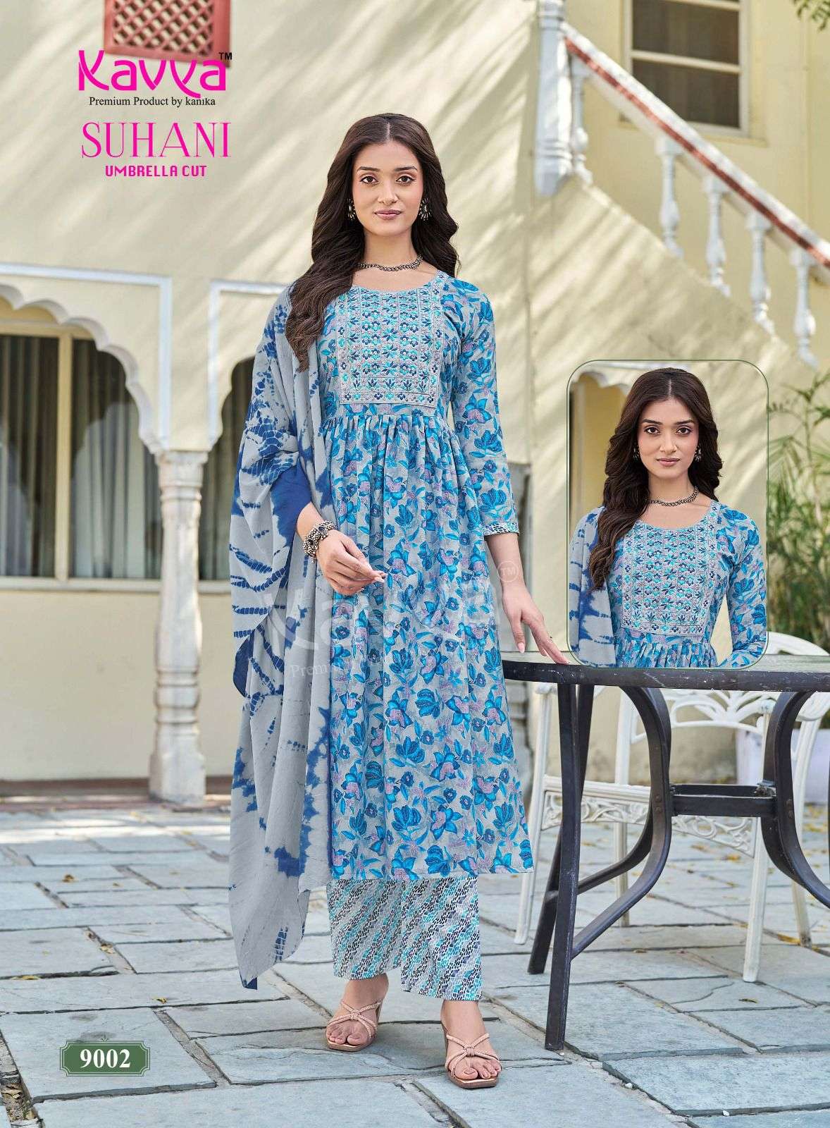 KAVYA SUHANI VOL 9 FANCY UMBRELLA CUT STYLE LADIES 3PCS SET COLLECTION 