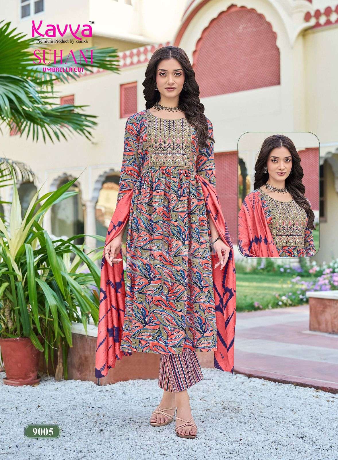KAVYA SUHANI VOL 9 FANCY UMBRELLA CUT STYLE LADIES 3PCS SET COLLECTION 