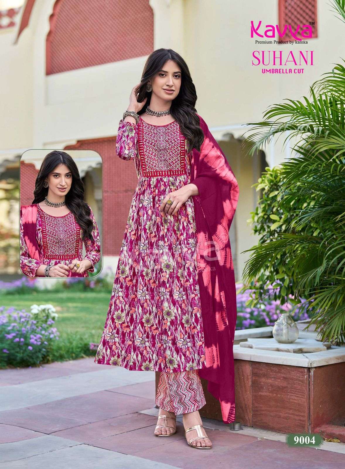 KAVYA SUHANI VOL 9 FANCY UMBRELLA CUT STYLE LADIES 3PCS SET COLLECTION 