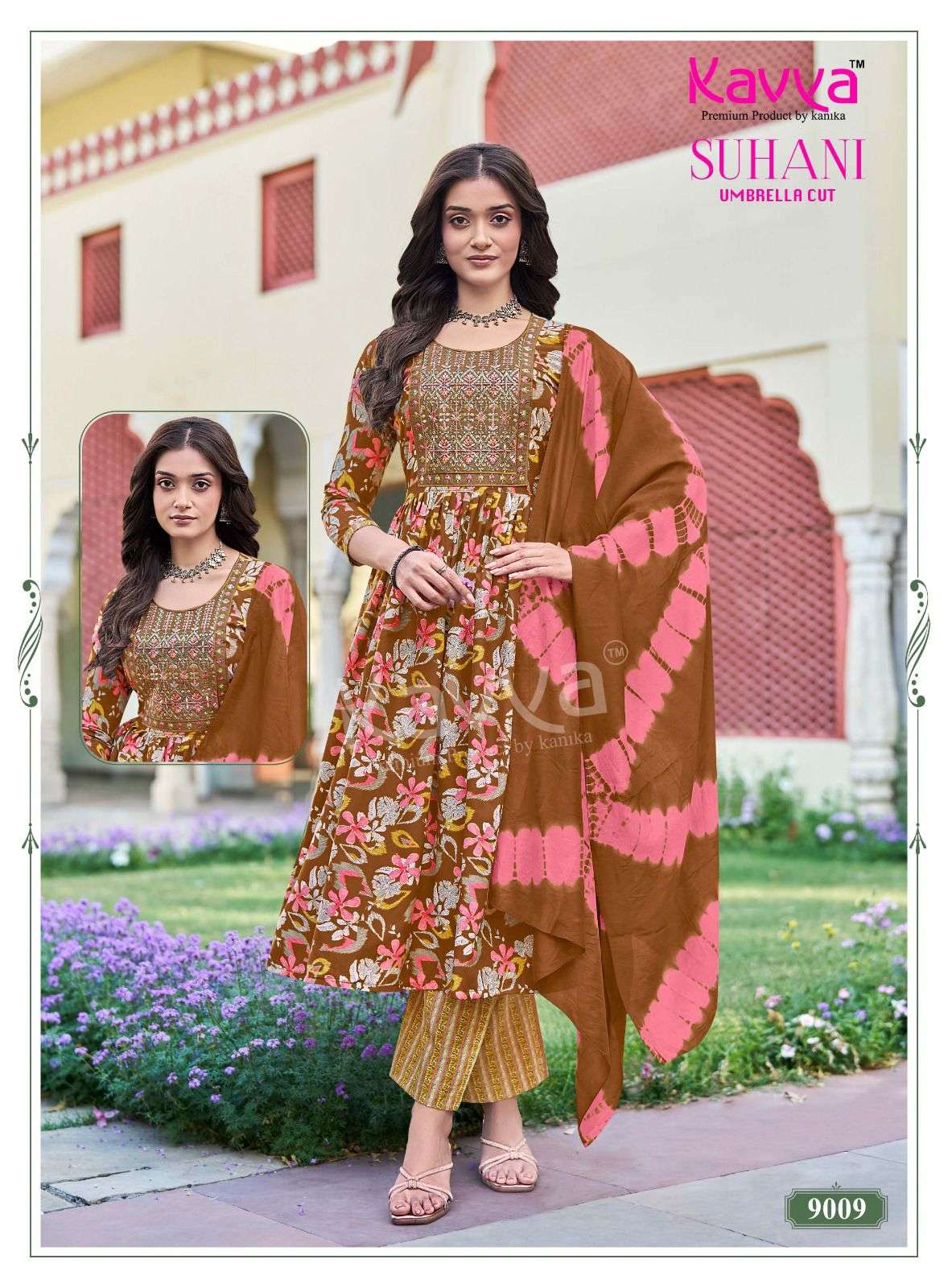 KAVYA SUHANI VOL 9 FANCY UMBRELLA CUT STYLE LADIES 3PCS SET COLLECTION 