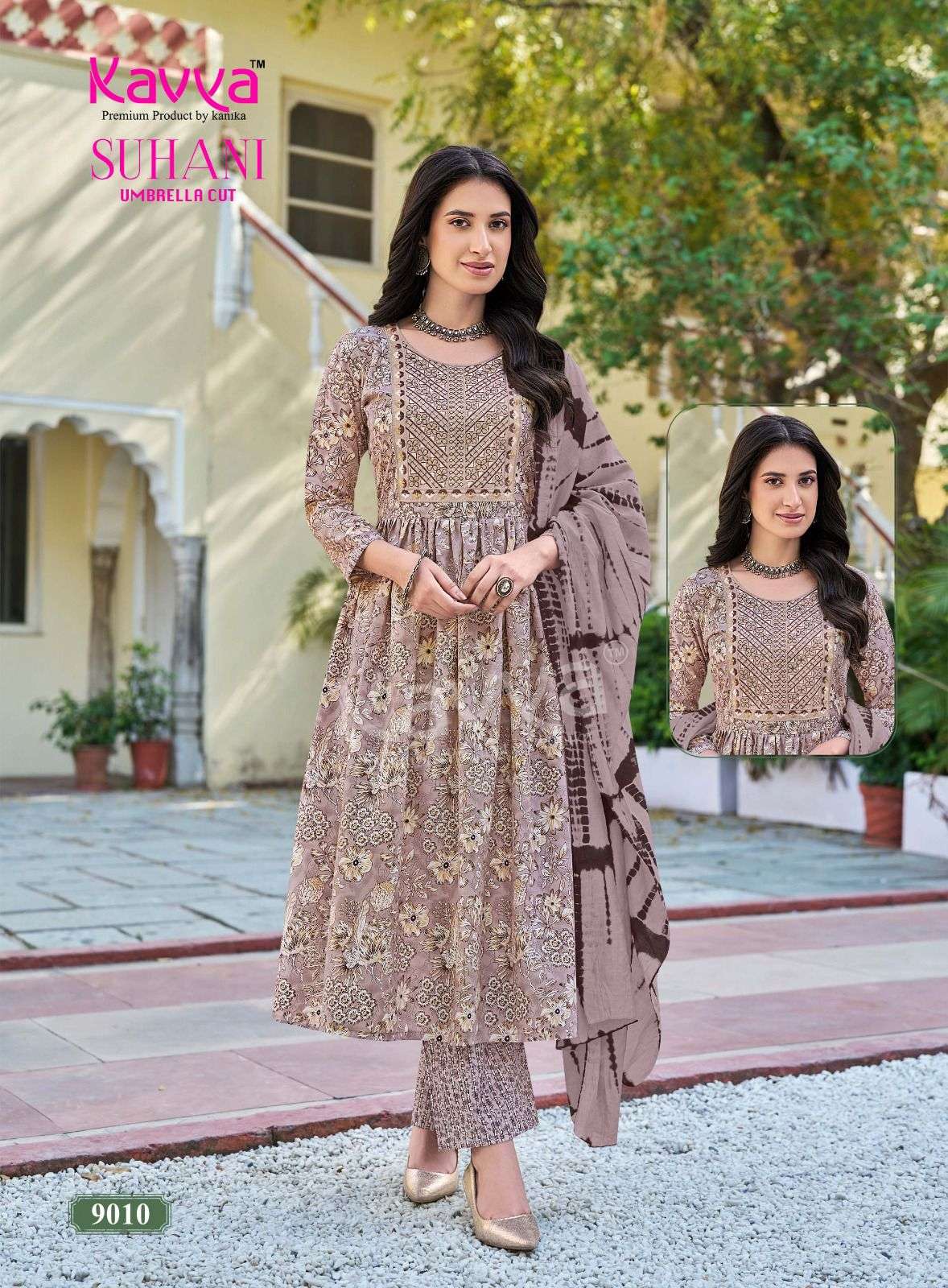 KAVYA SUHANI VOL 9 FANCY UMBRELLA CUT STYLE LADIES 3PCS SET COLLECTION 
