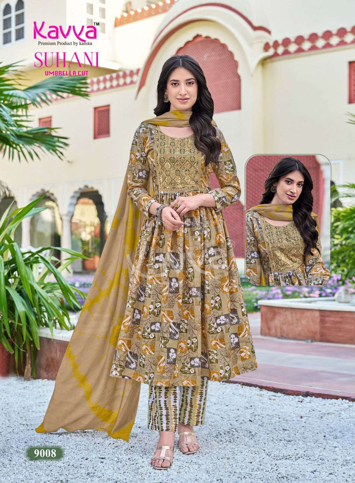 KAVYA SUHANI VOL 9 FANCY UMBRELLA CUT STYLE LADIES 3PCS SET COLLECTION 