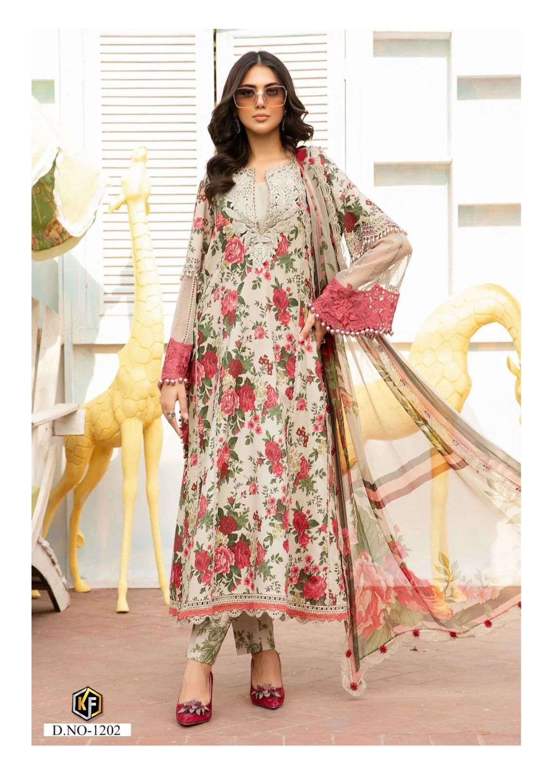KEVAL FAB KANEEZ HEAVY COTTON LUXURY COLLECTION VOL12 LAWN COTTON DIGITAL PRINT SALWAR SUIT