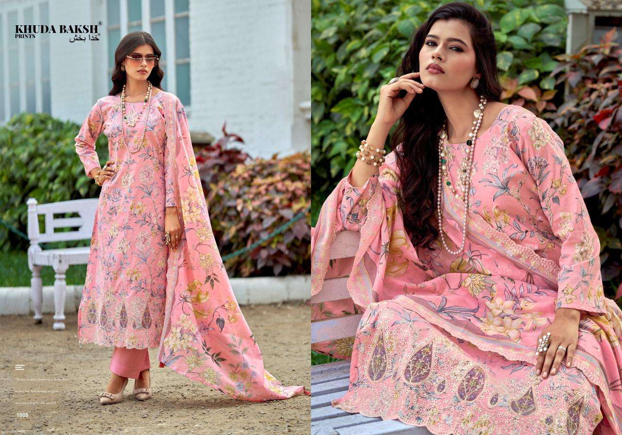 KHUDHA BAKSH PRINTS DASTAAN E JASHAN LAWN COTTON DIGITAL PRINT WITH FANCY WORK SUIT