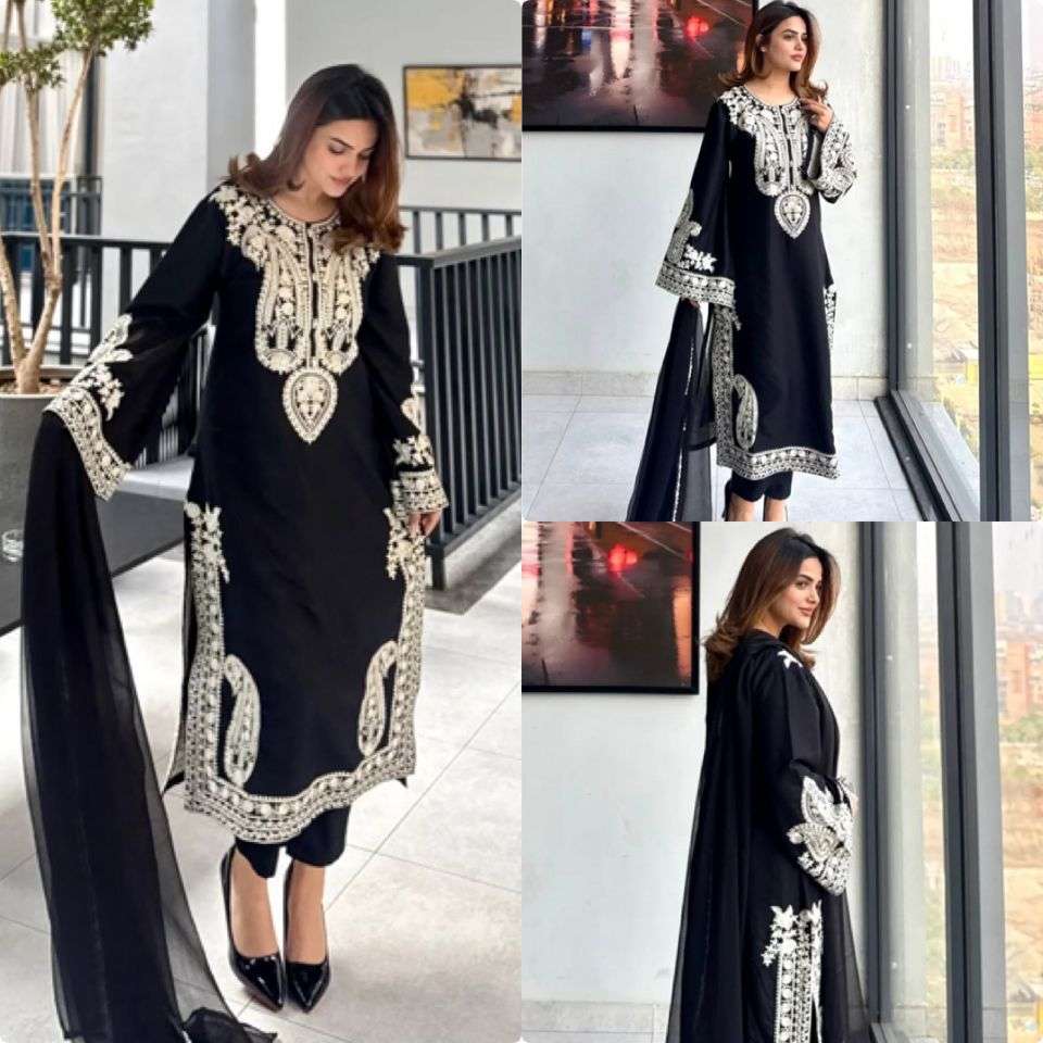 LADY LOOK 032 ORGANZA SILK PREETY LOOK DESIGNER PARTY WEAR LADIES SUIT