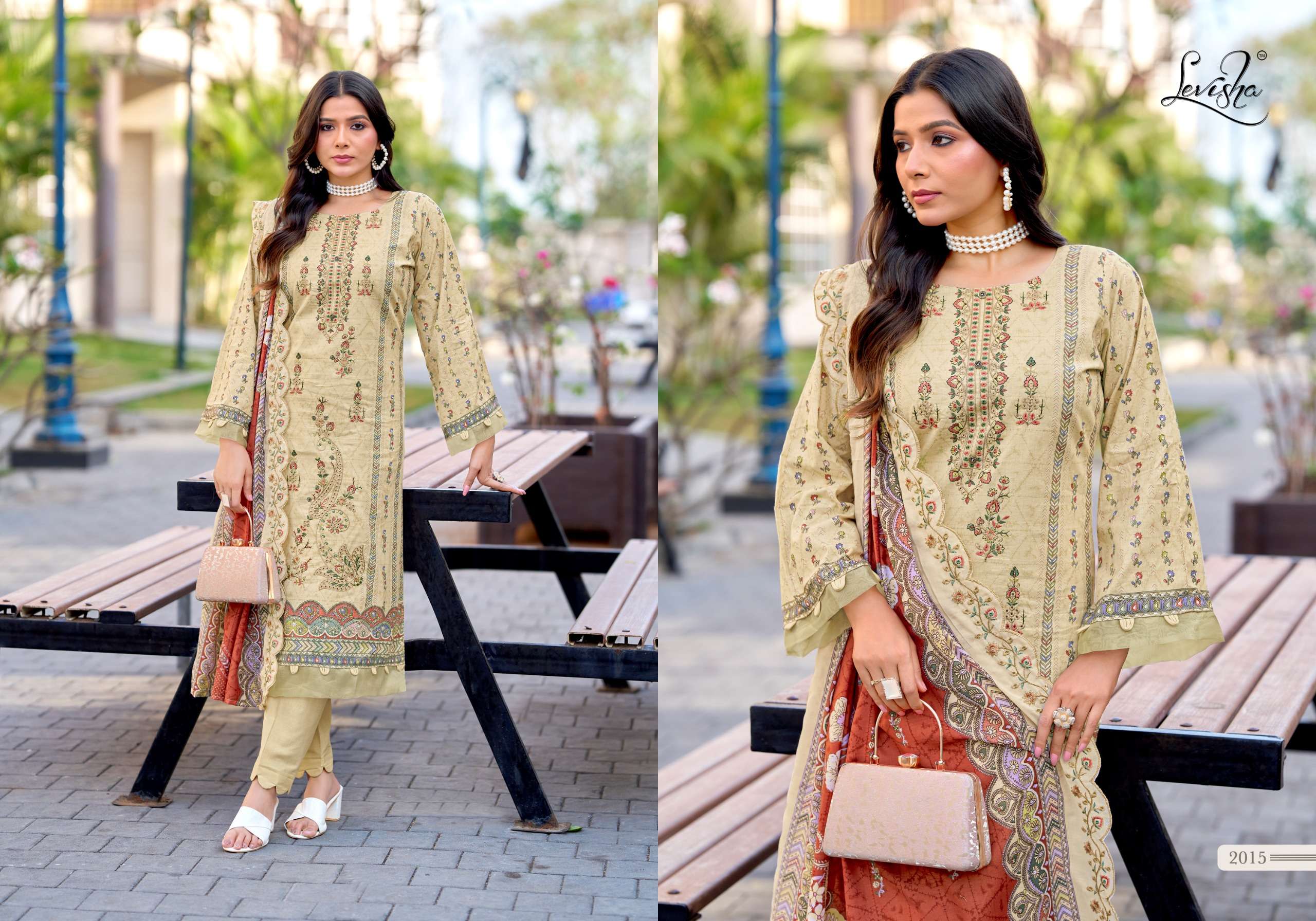 LEVISHA MADHUBALA VOL 14 LAWN COTTON DIGITAL PRINT WITH FANCY WORK SUIT